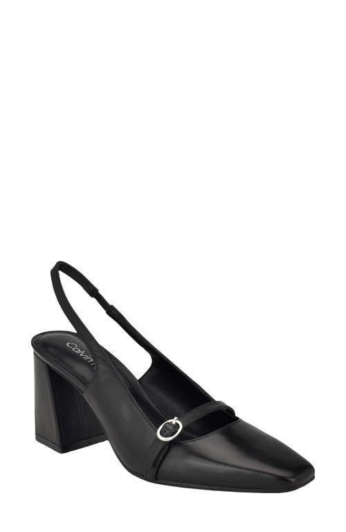 Calvin Klein Womens Ellisa Square Toe Block Heel Dress Pumps Product Image