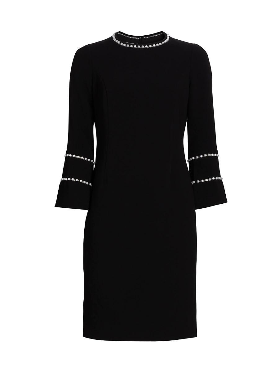 Womens Embellished Crepe Cocktail Dress Product Image