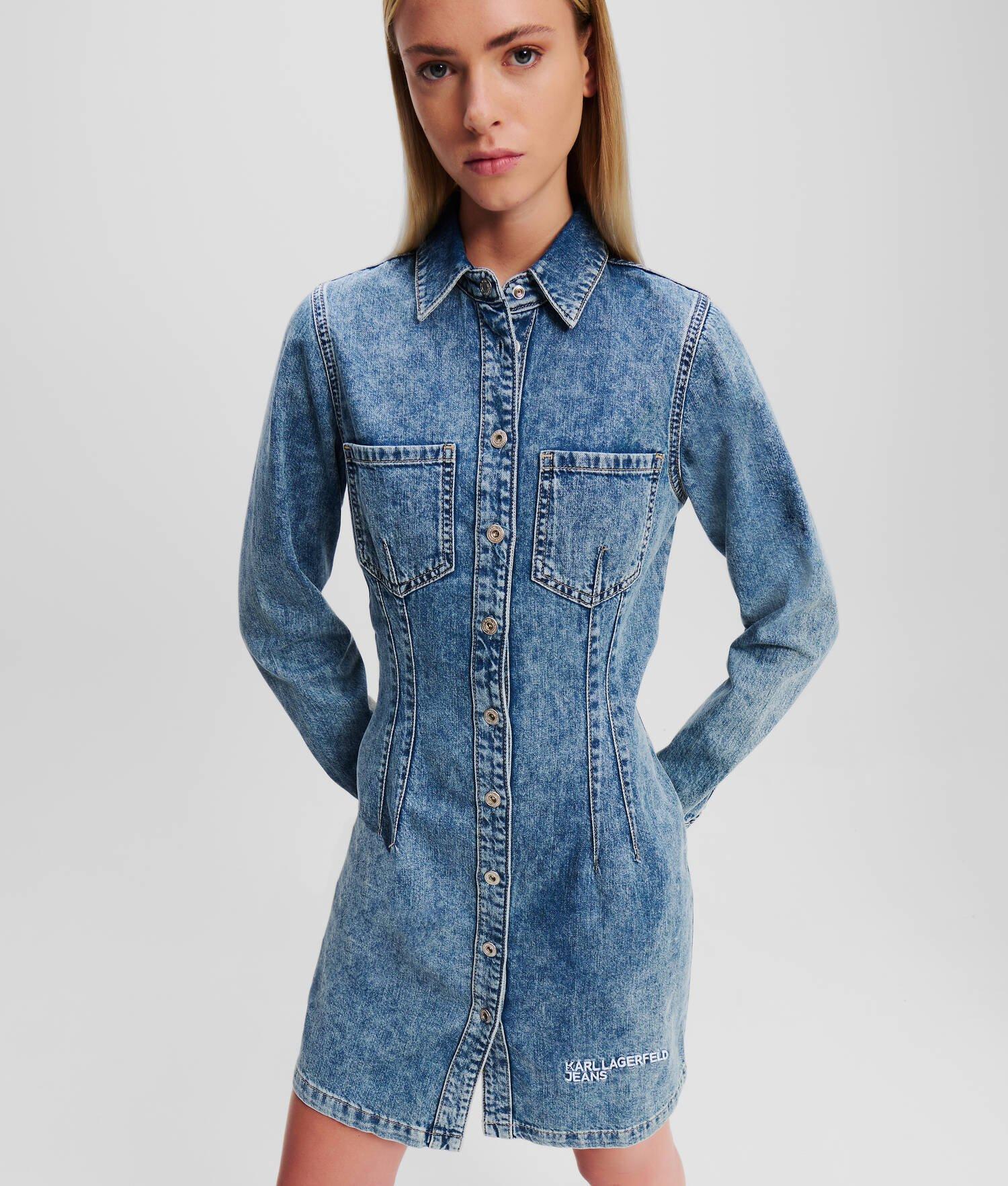 KLJ LONG-SLEEVED DENIM DRESS Product Image