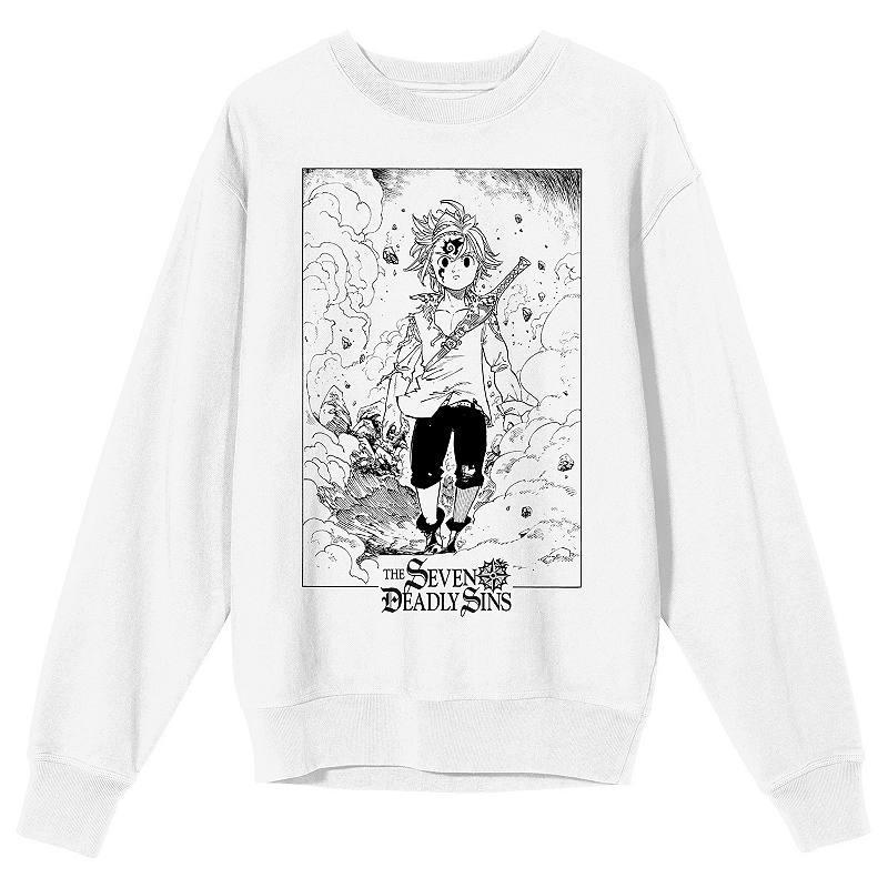 Men's Seven Deadly Sins Meliodas Long Sleeve, Size: Large, White Product Image