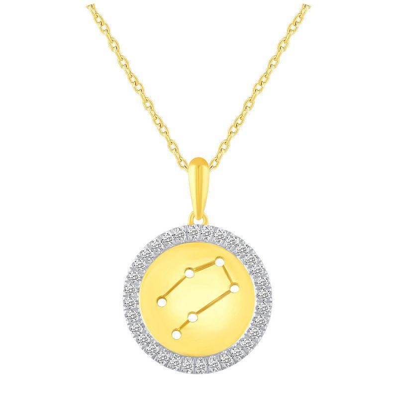 1/4 Carat T.W. Diamond Halo Zodiac Pendant Necklace, Women's, Size: 18", Cancer Product Image