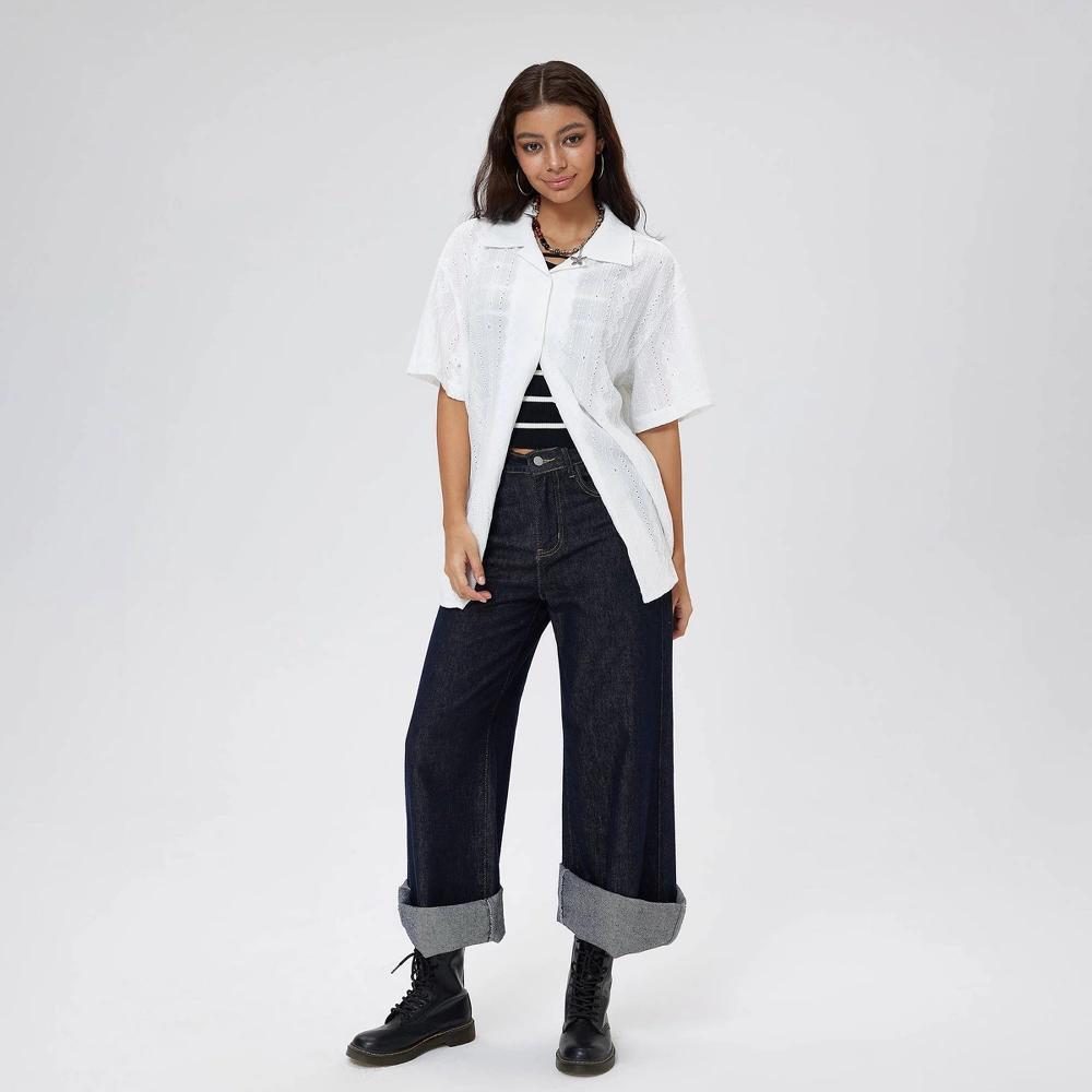 Women's Short Sleeve Blouse - Wild Fable™ White Product Image