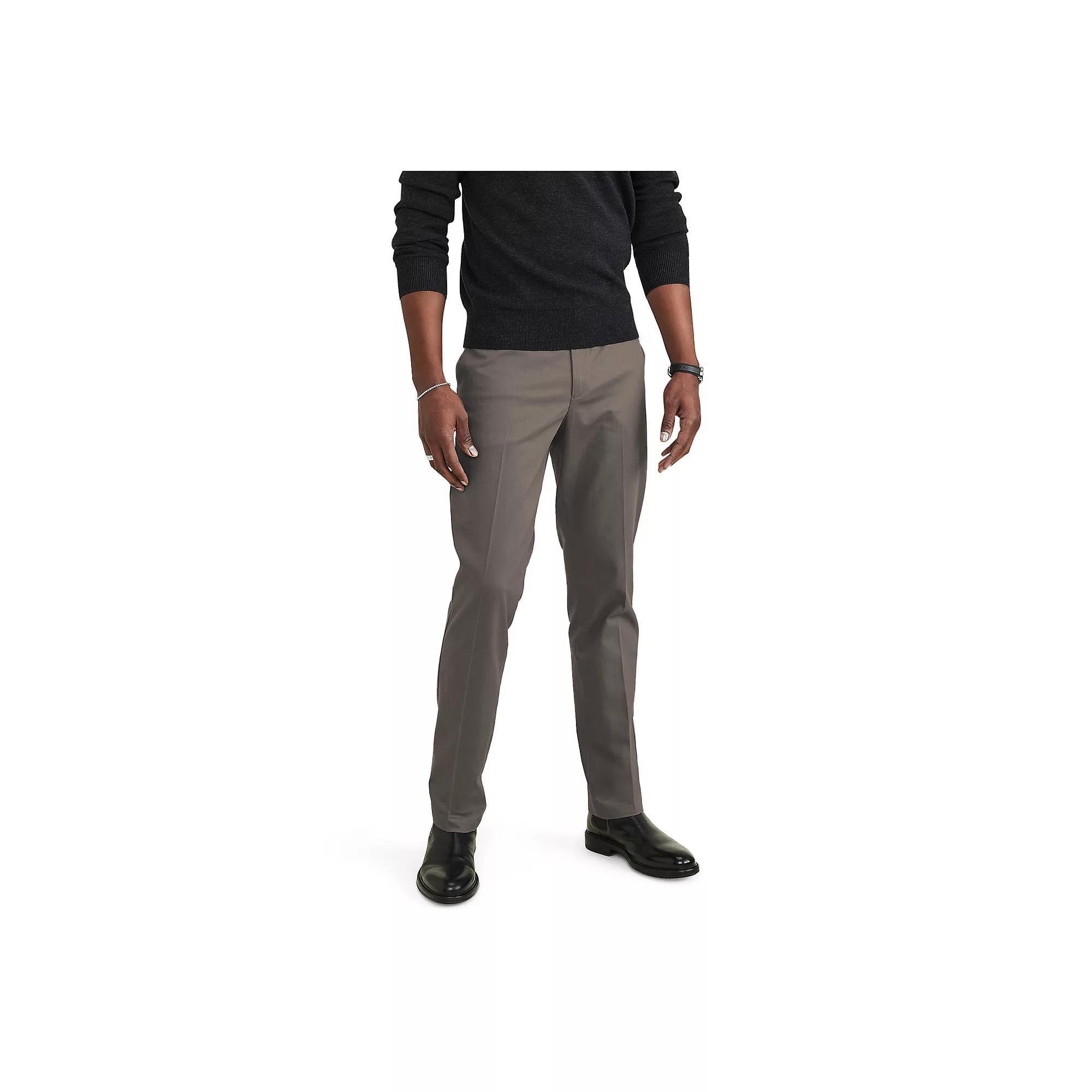 Men's Dockers® Signature Iron-Free Stain Defender Slim-Fit Khaki Pants, Size: 34 X 32, Dark Pebble Product Image