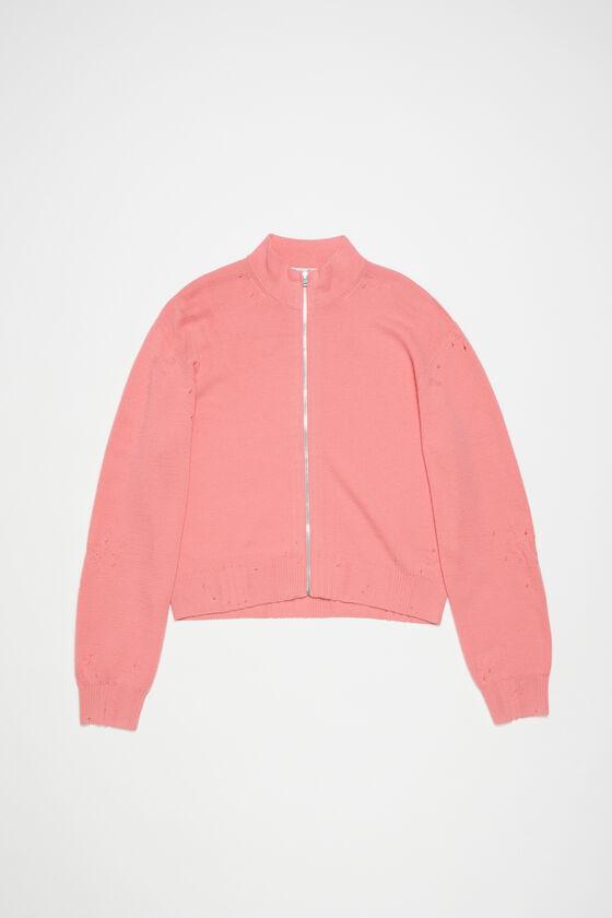 Distressed zip cardigan Product Image