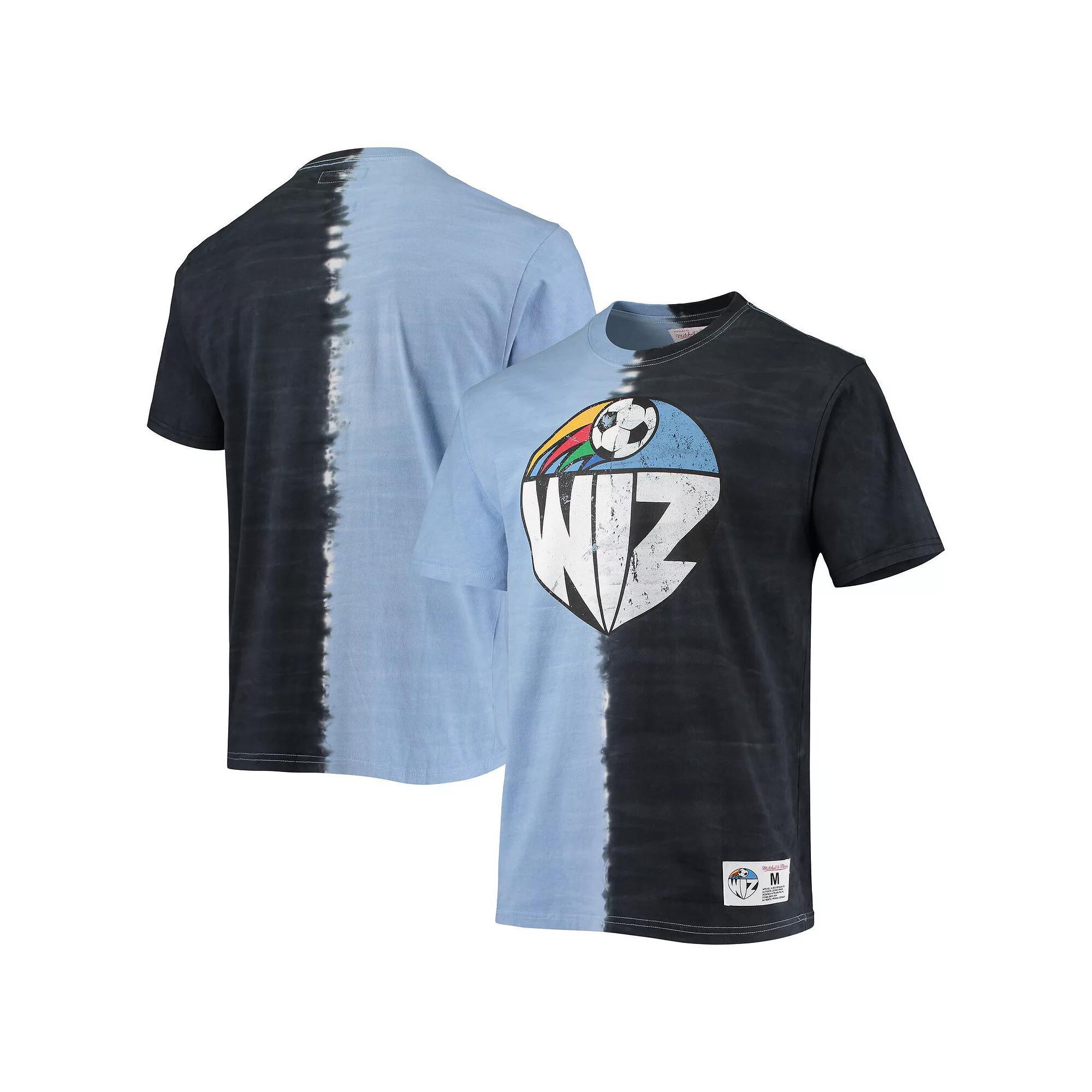 Men's Mitchell & Ness Sky Blue Kansas City Wiz Vertical Tie-Dye Top, Size: Small Product Image
