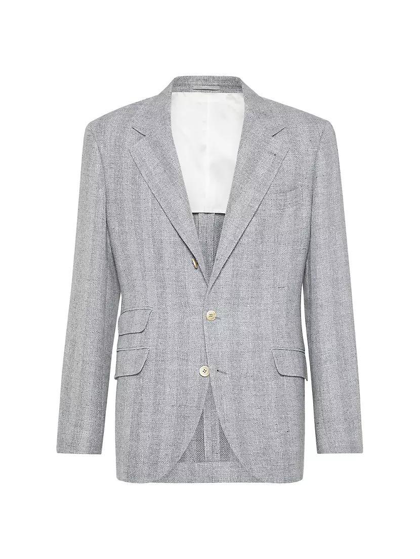 Textured Stripe Diagonal Deconstructed Cavallo Blazer Product Image
