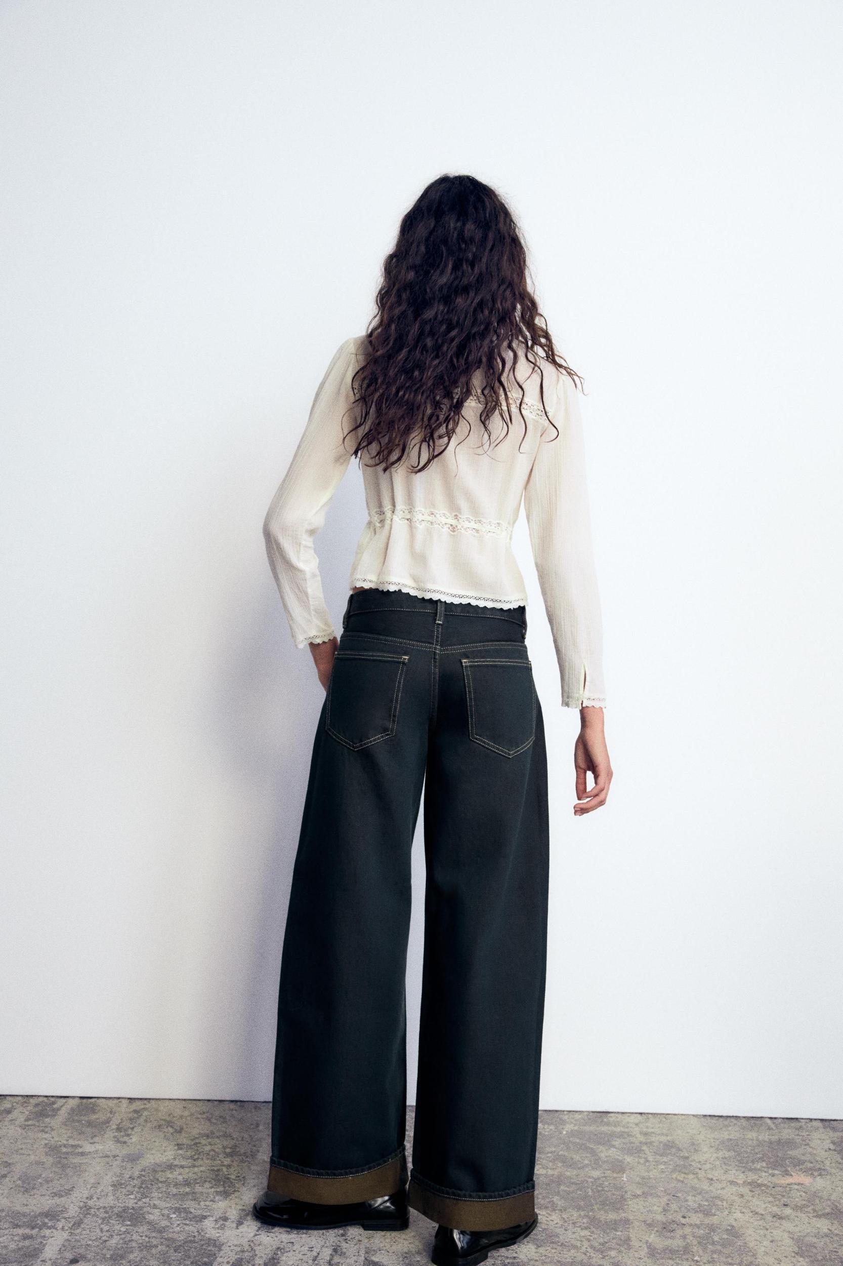 TRF RELAXED LOW-RISE FOLD UP MINI JEANS Product Image