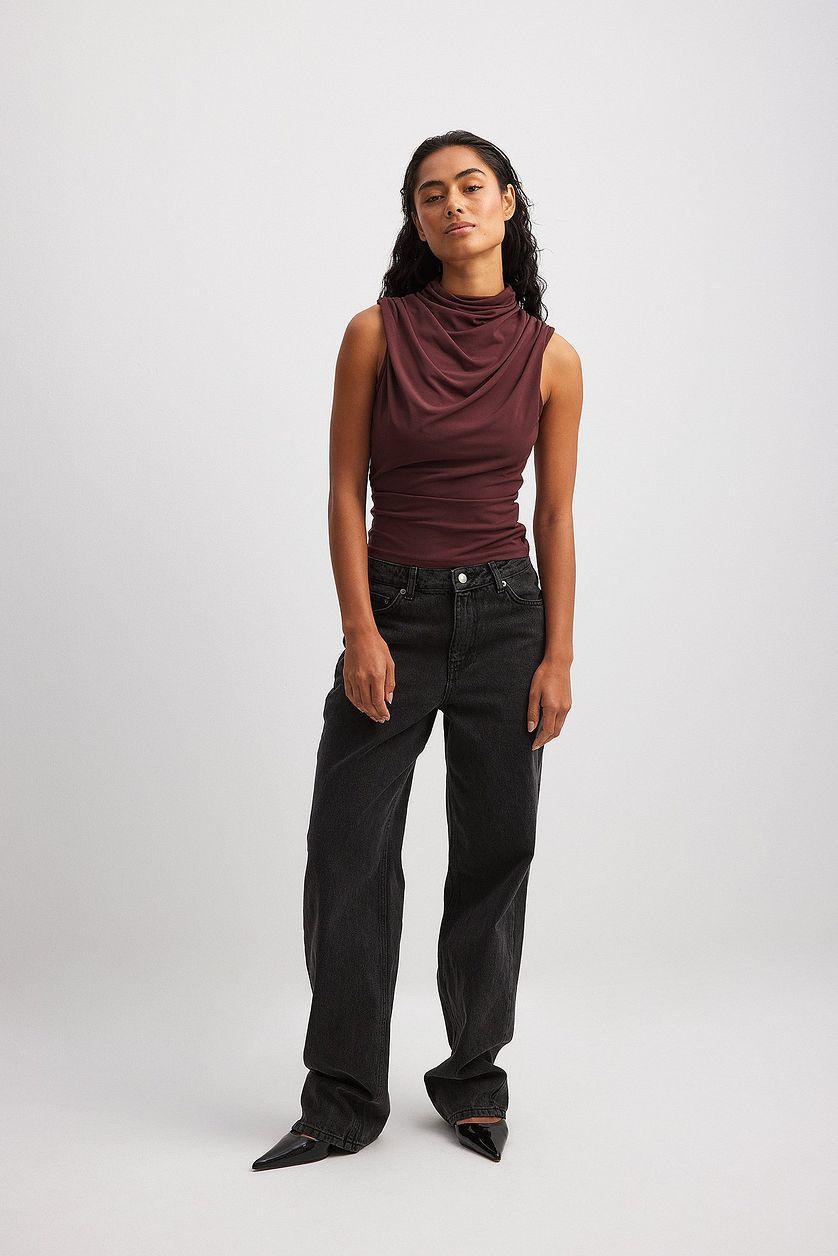 Loose Mid Waist Jeans Product Image