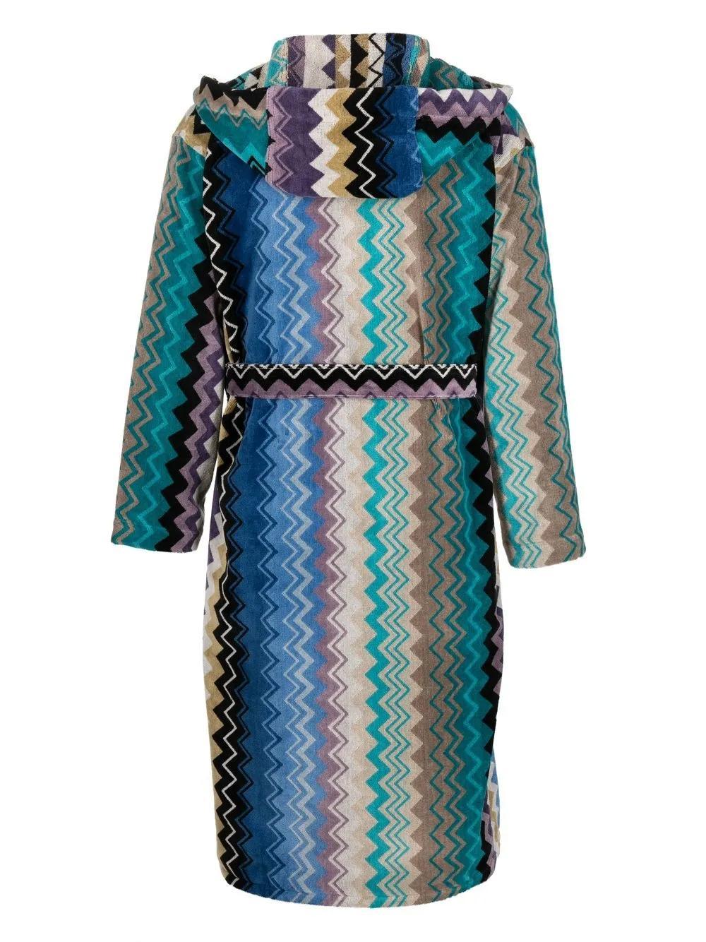 cotton zig-zag bathrobe Product Image