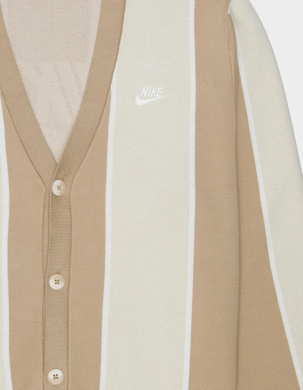 NIKE Club Fairway Stripe Mens Cardigan - BEIGE Product Image