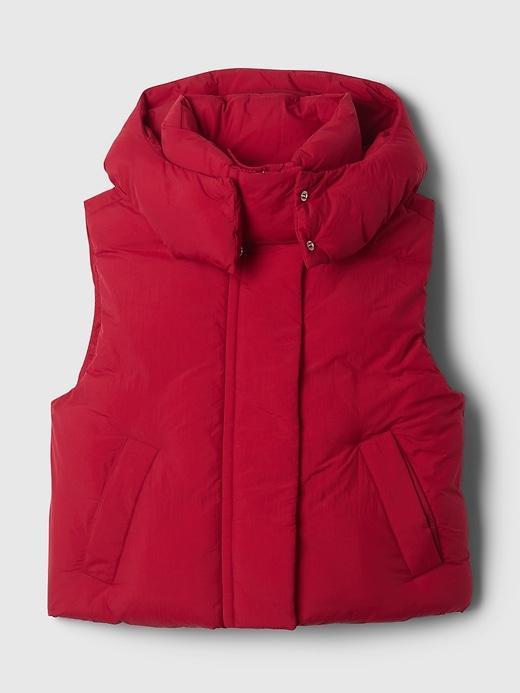 Cropped Duvet Wrap Puffer Vest Product Image