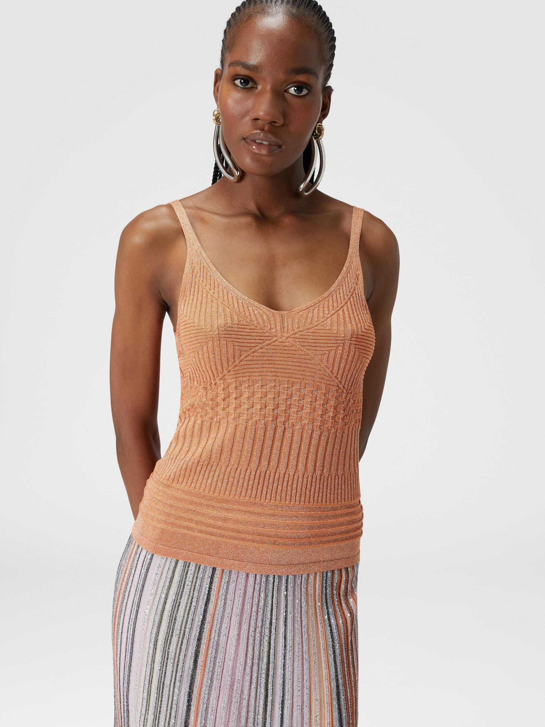 Lamé multi-processing viscose tank top Product Image