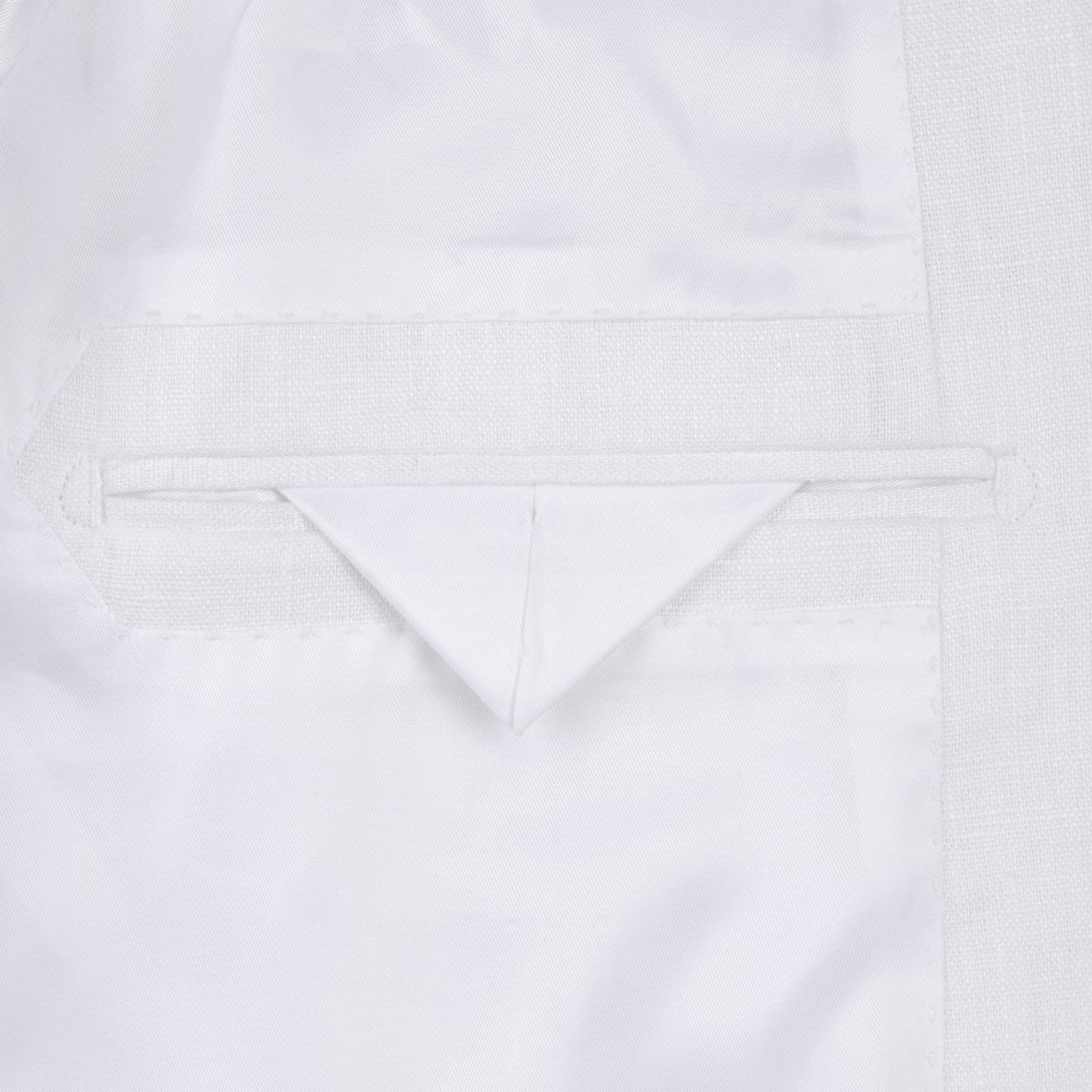 Linen Suit 2 Piece 2 Buttons Regular Fit In White Product Image