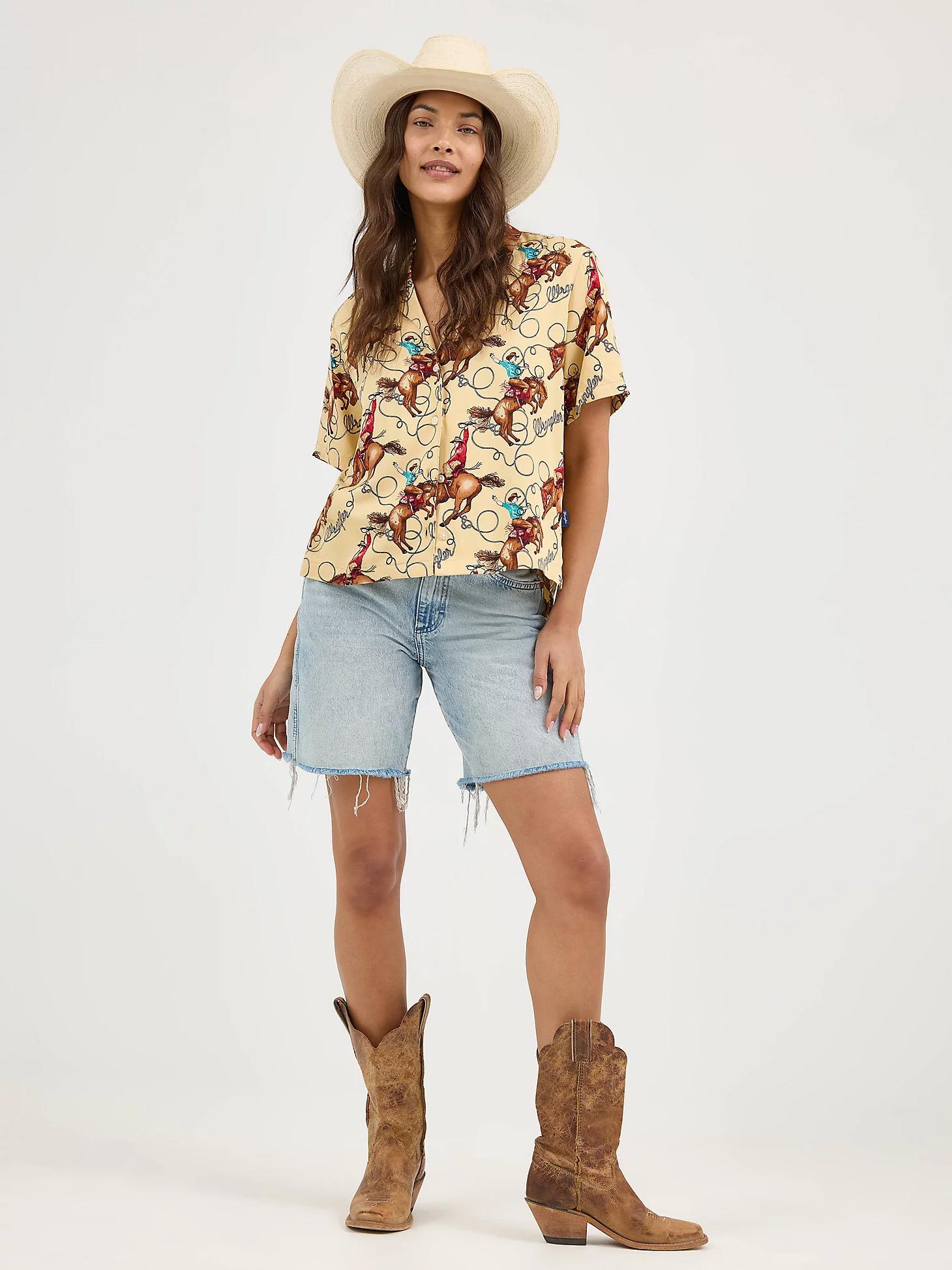 Women's Wrangler Retro® Cowgirl Camp Shirt | Women's TOPS | Wrangler® Product Image