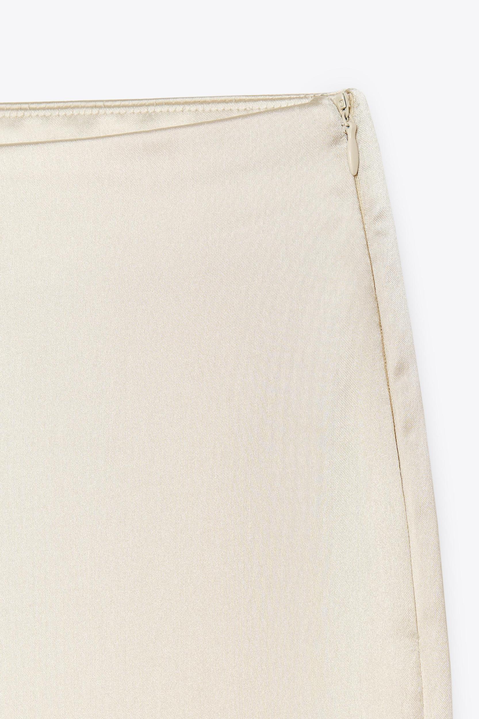 SATIN EFFECT STRAIGHT LEG PANTS Product Image