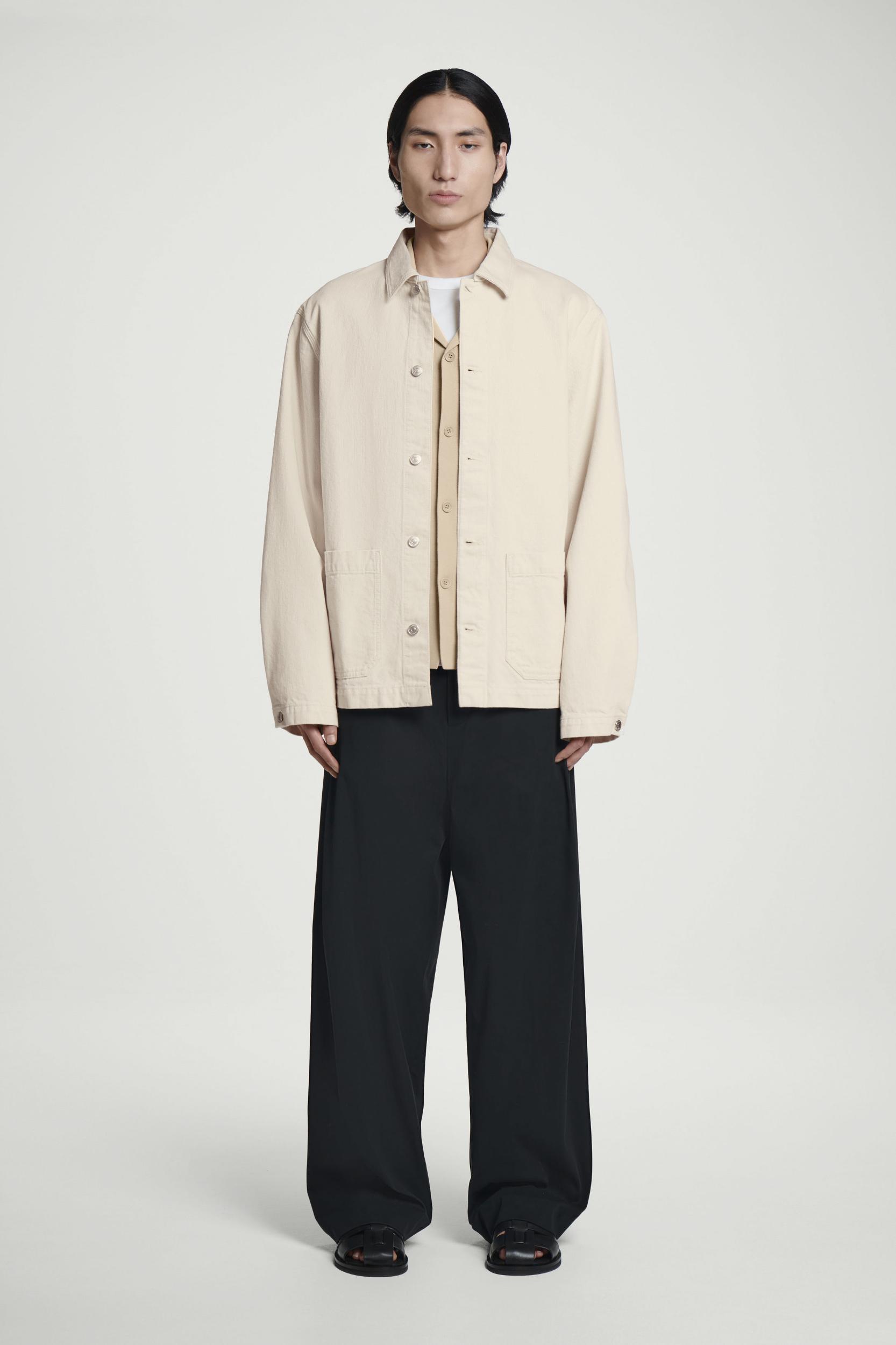 RELAXED CHAINSTITCHED DENIM OVERSHIRT Product Image