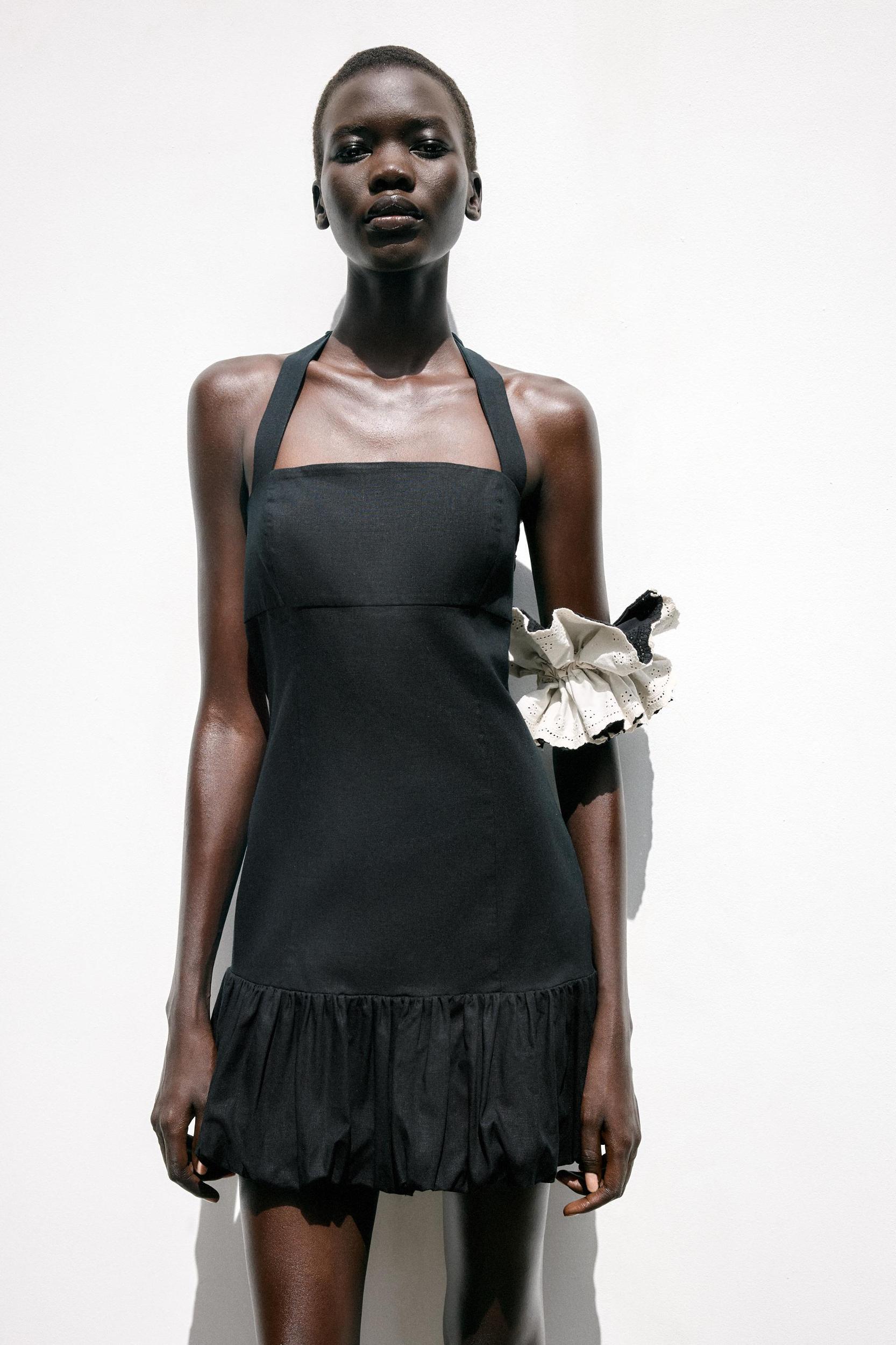 MINI DRESS WITH BUBBLE HEM Product Image