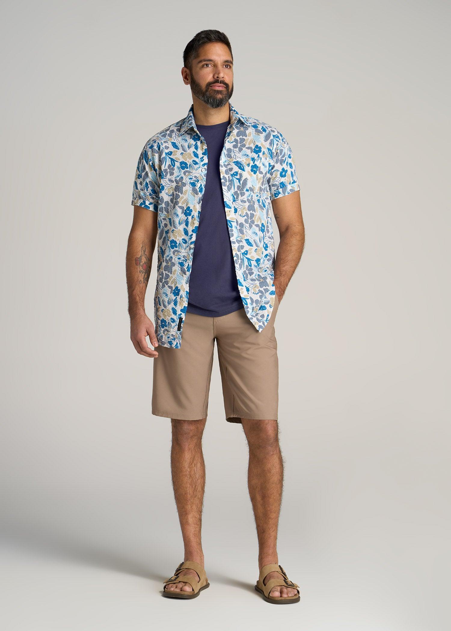 Hybrid Shorts for Tall Men in Dark Sand Product Image