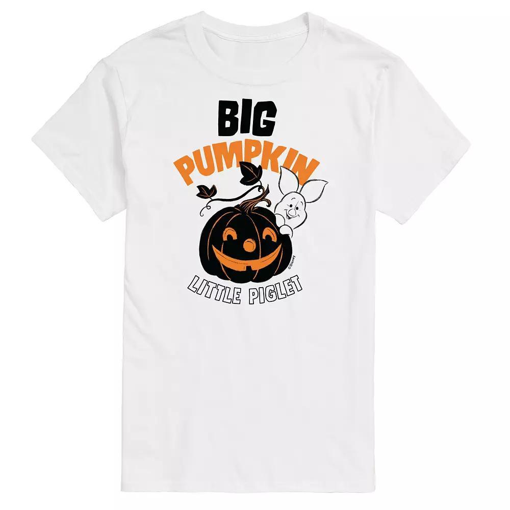 Disneys Winnie the Pooh Mens Big Pumpkin, Little Piglet Graphic Tee Product Image