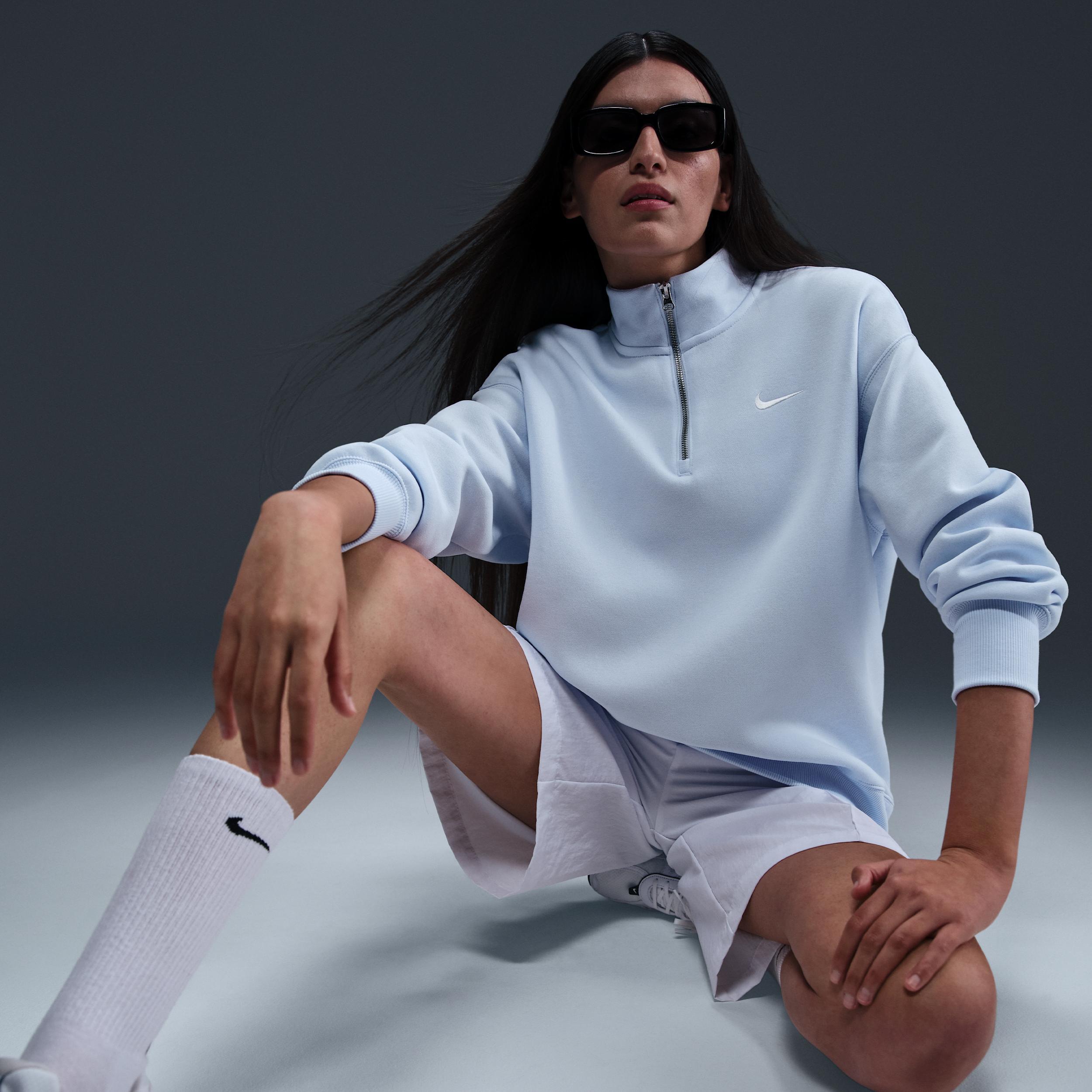 Women's Nike Sportswear Phoenix Fleece Oversized 1/4-Zip Long Sweatshirt Product Image