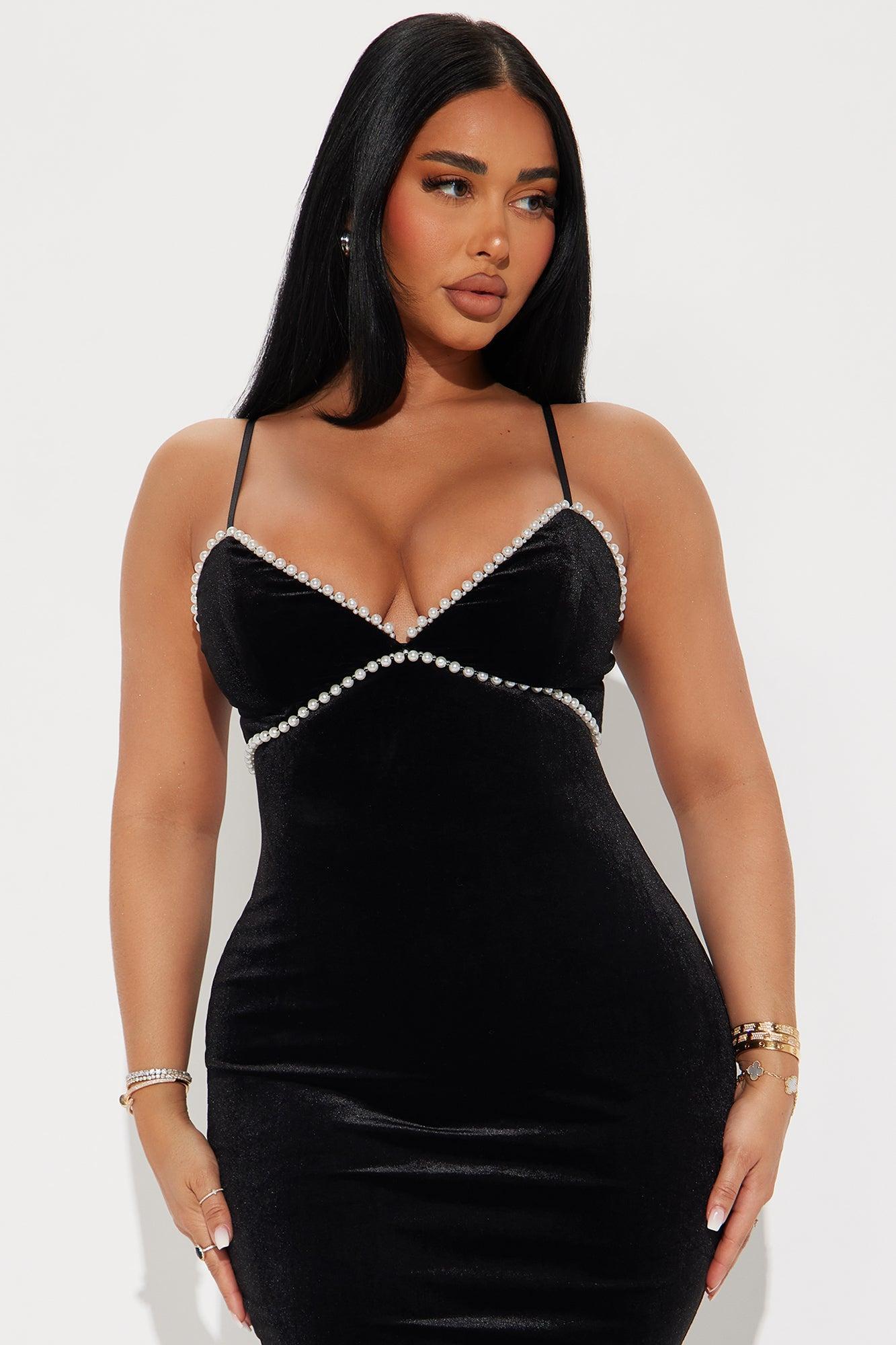 Alice Velvet Maxi Dress - Black Product Image