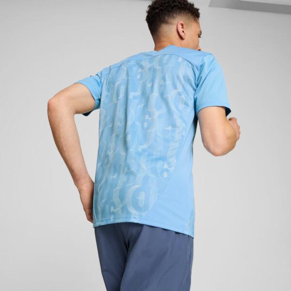 PUMA Manchester City Pre-Match Men's Short Sleeve Jersey in Team Light Blue/White Product Image