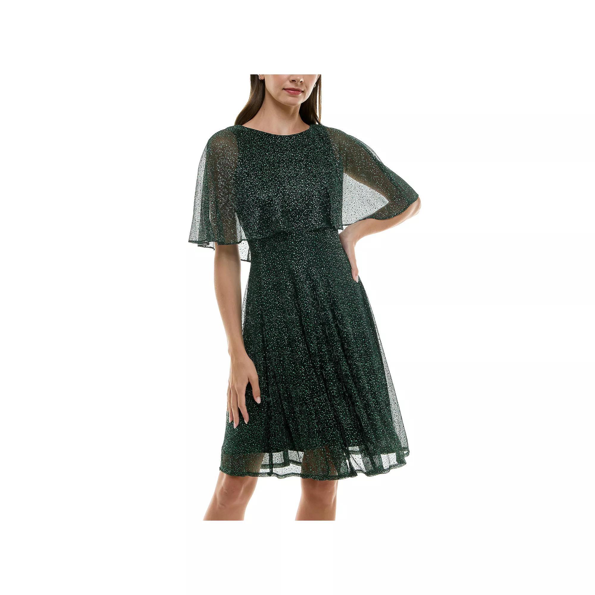 Women's Maison Tara Caplet Fit and Flare Dress, Size: 10, Green Product Image