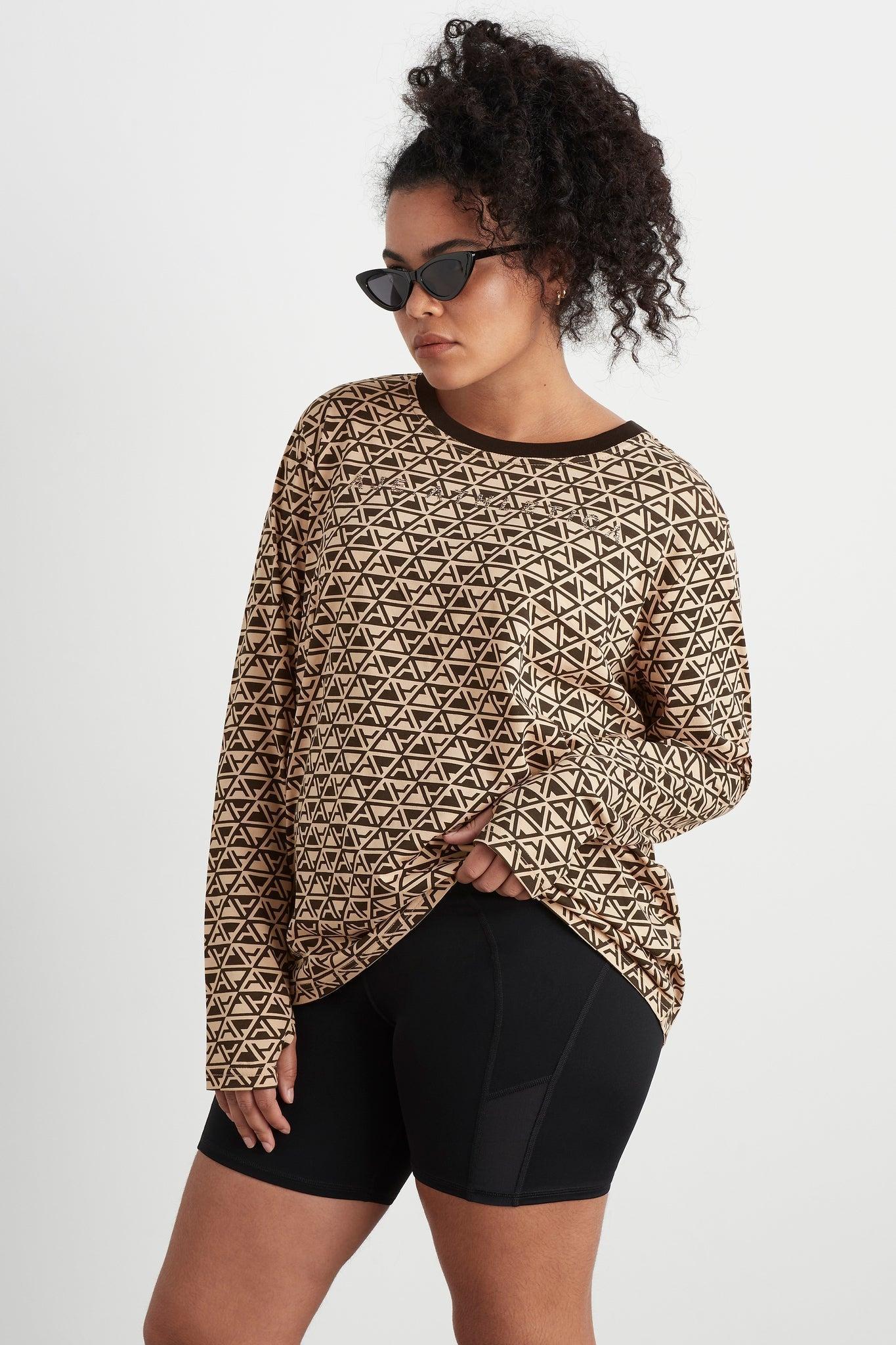Geo Print Long Sleeve T-Shirt 127 Product Image