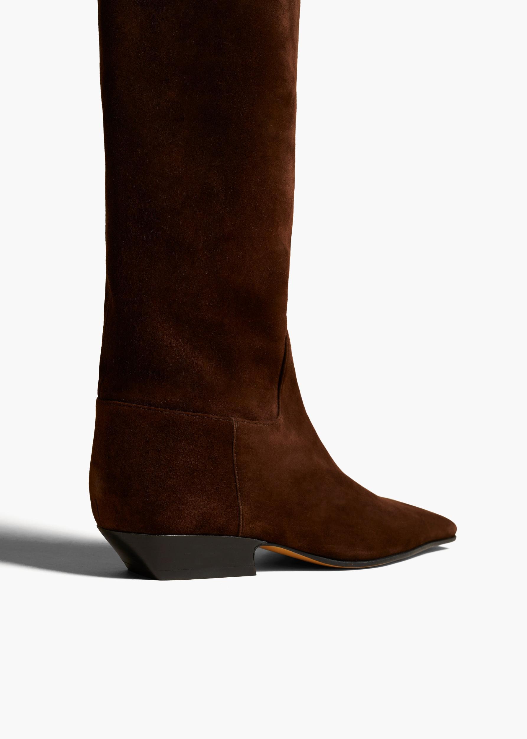 Marfa Knee-High Boot in Coffee Suede Product Image