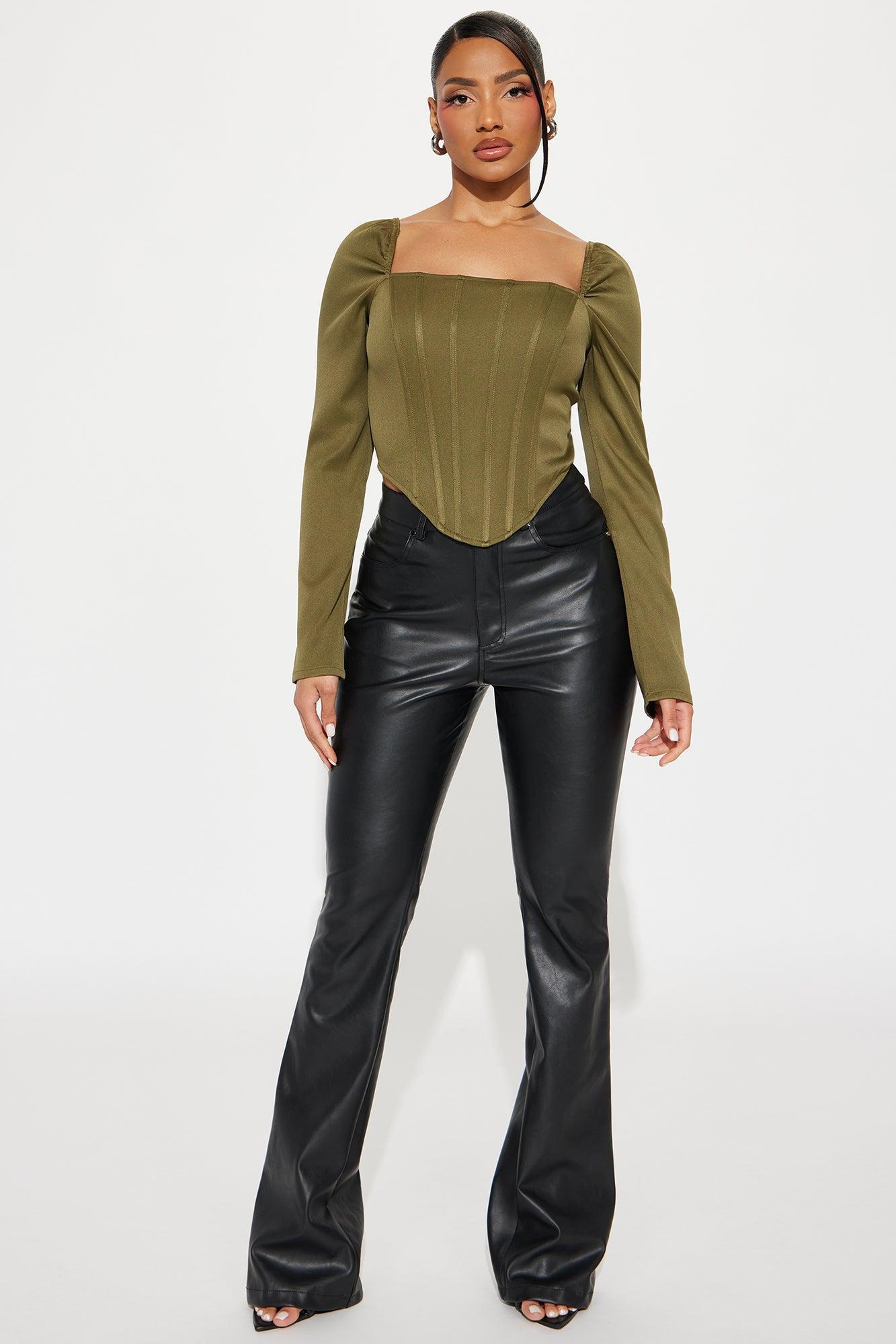 Florence Corset Top - Olive Product Image