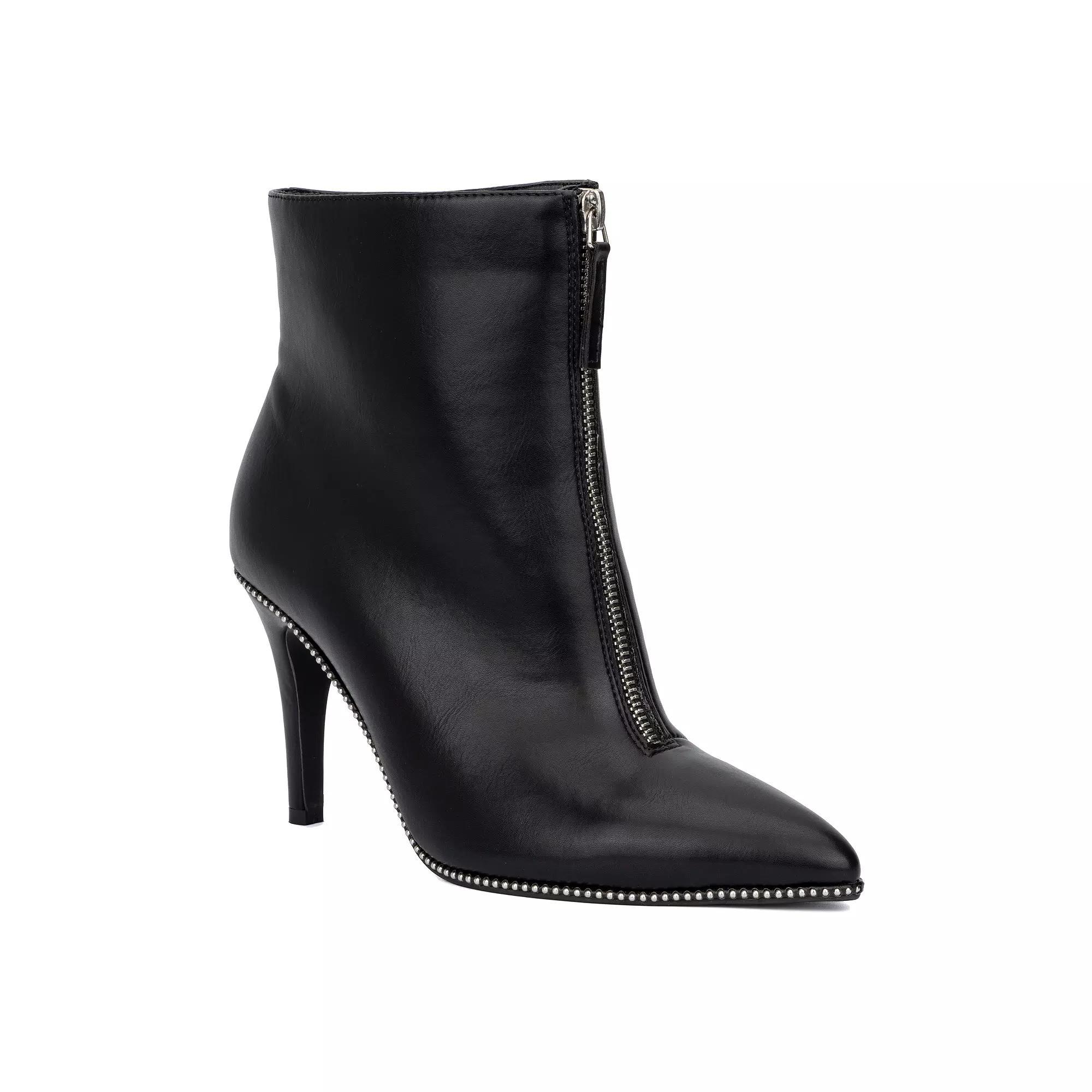 Fashion to Figure Rider Women's Heeled Ankle Boots, Size: 8 Wide, Black Product Image
