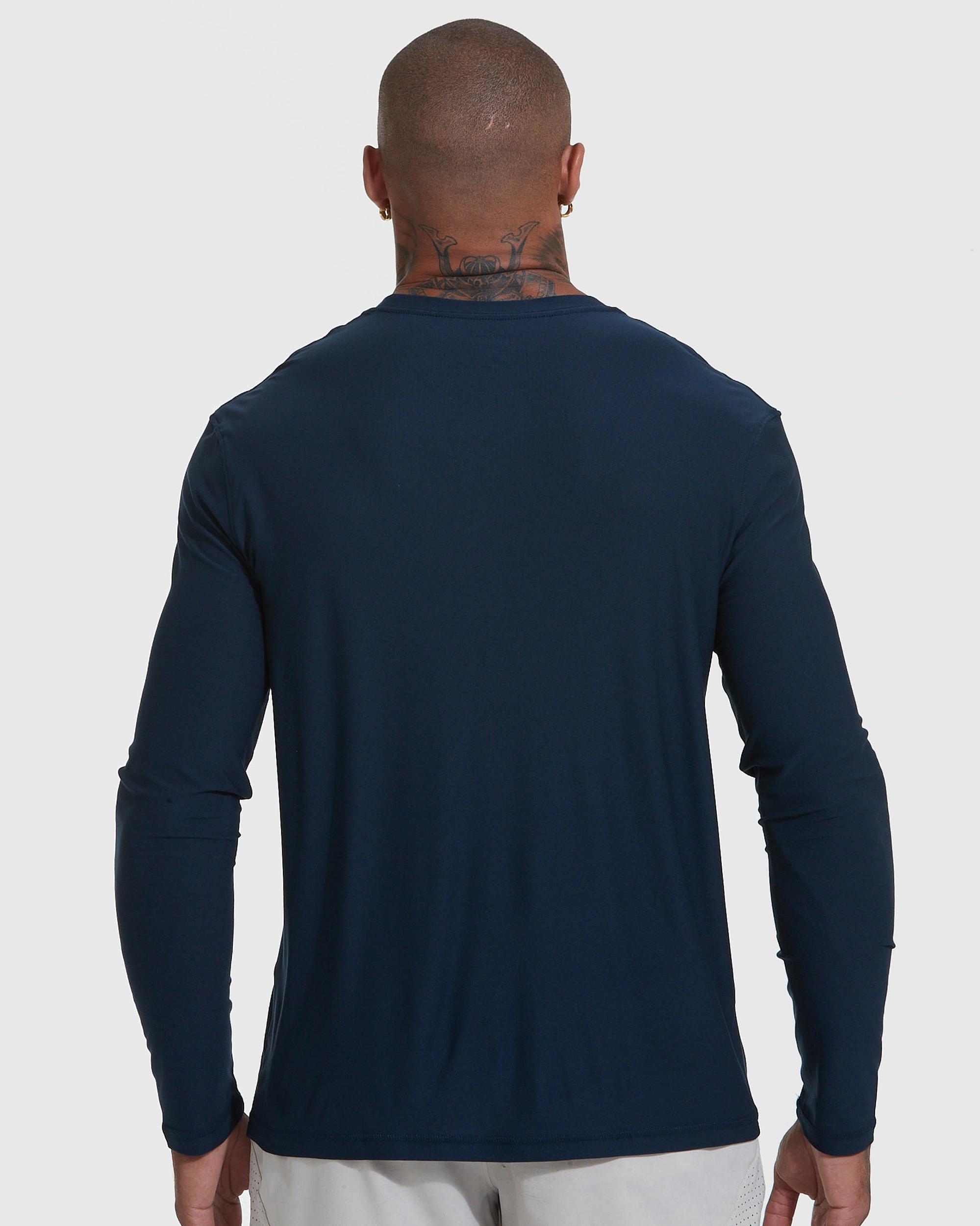 Navy Active Long Sleeve Crew T-Shirt Product Image