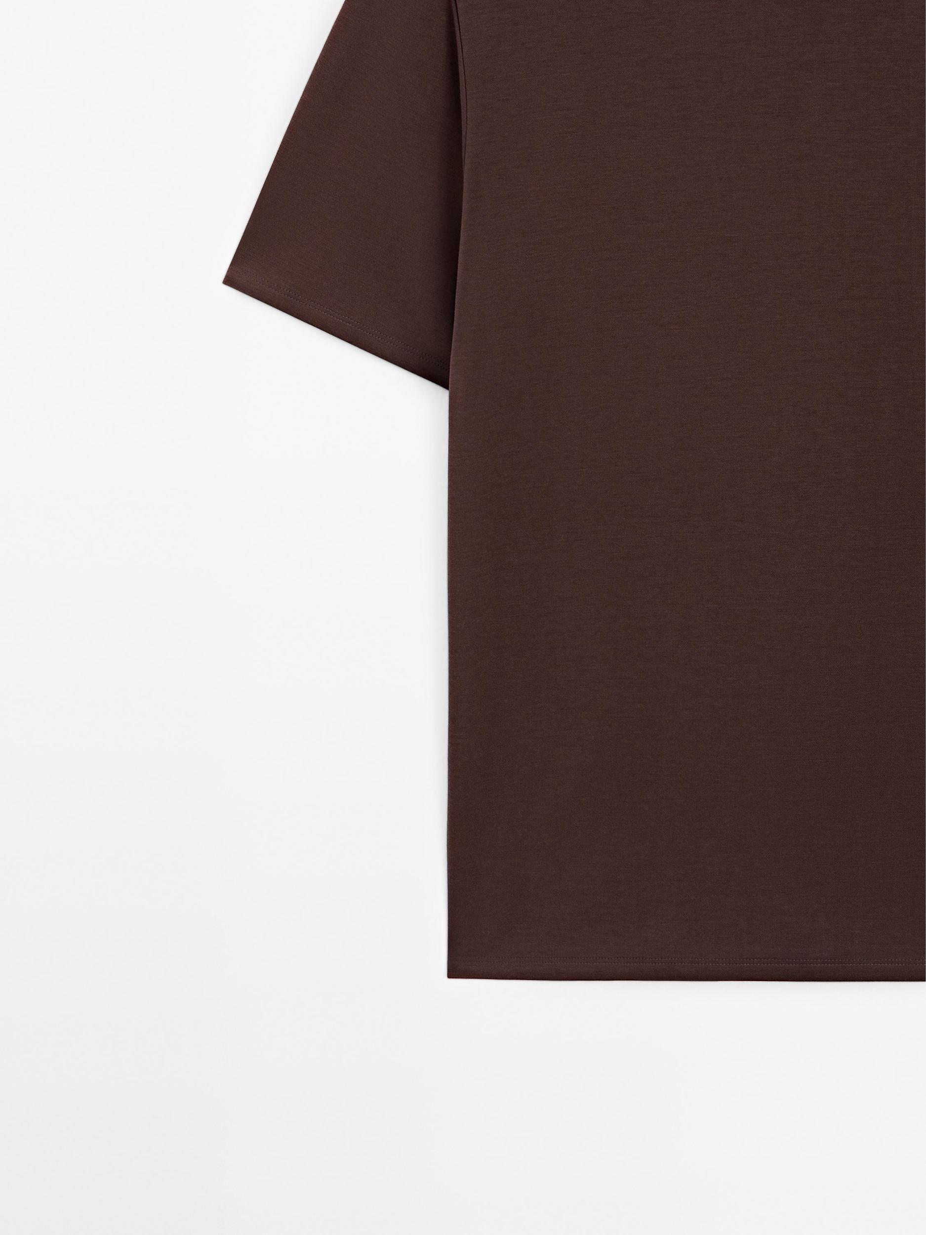 Short sleeve knit wool blend T-shirt Product Image