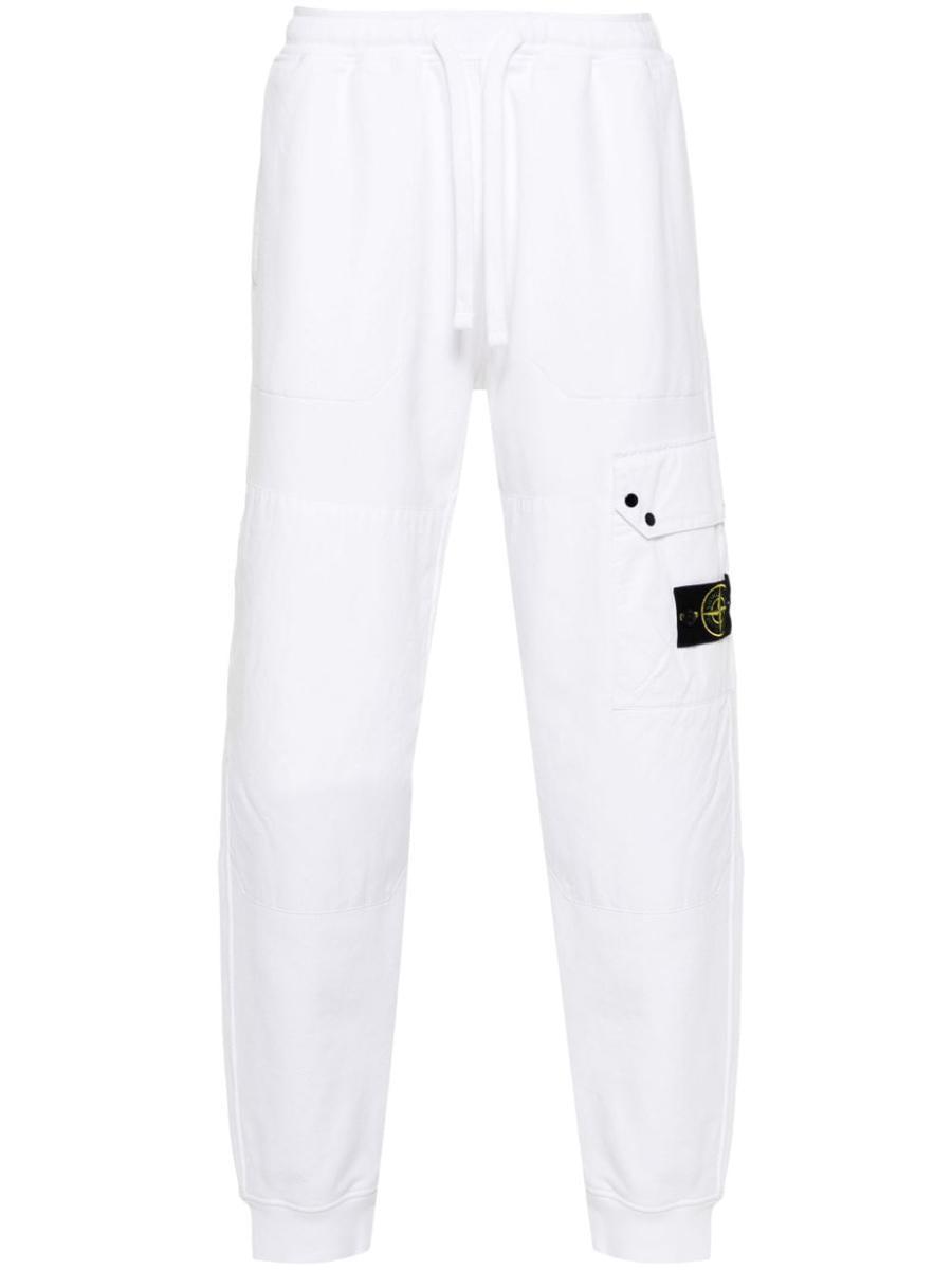 STONE ISLAND Drawstring Sweatpants In White Product Image