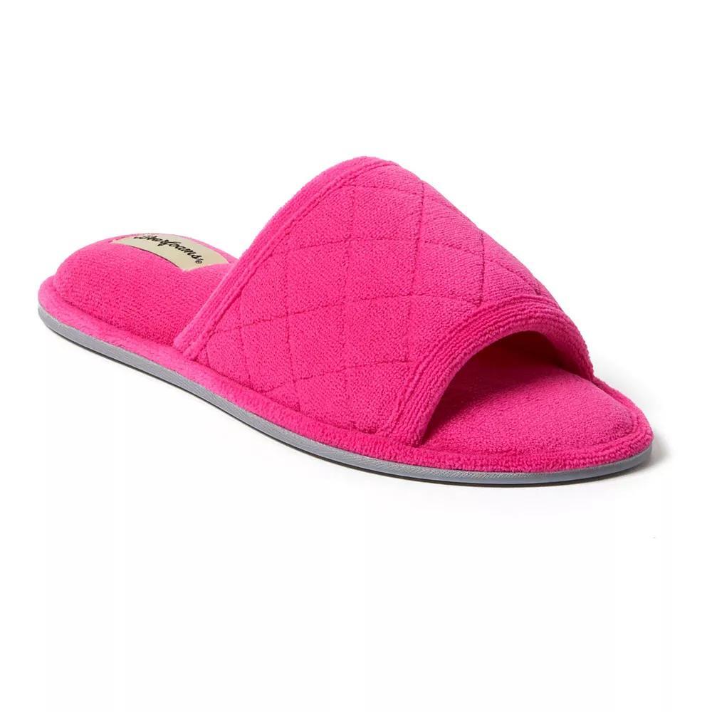 Dearfoams Microfiber Terry Quilted Women's Slide Slippers, Size: Medium, Paradise Pink Product Image