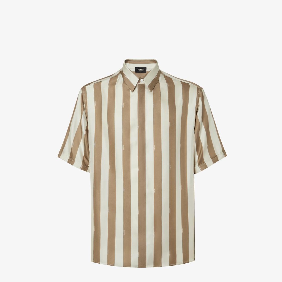 ShirtBeige Pequin silk shirt Product Image