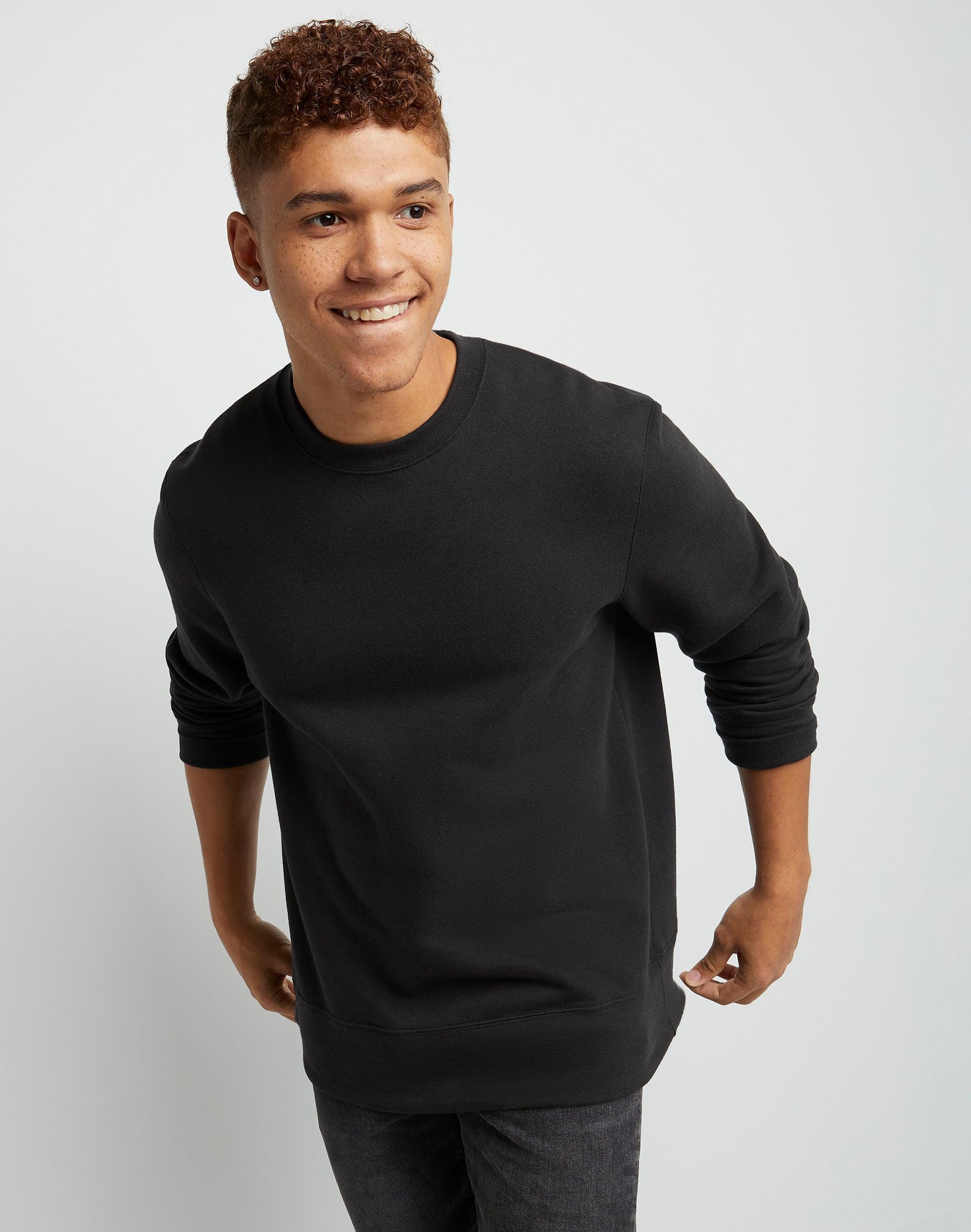 Hanes Originals Mens Fleece Sweatshirt Deep Forte Blue Heather M Product Image