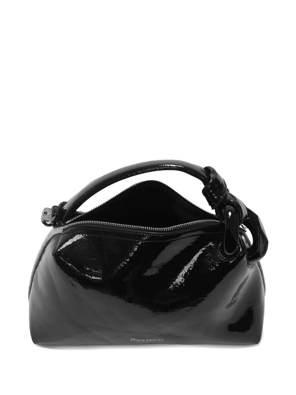 Corned coated-finish denim shoulder bag Product Image
