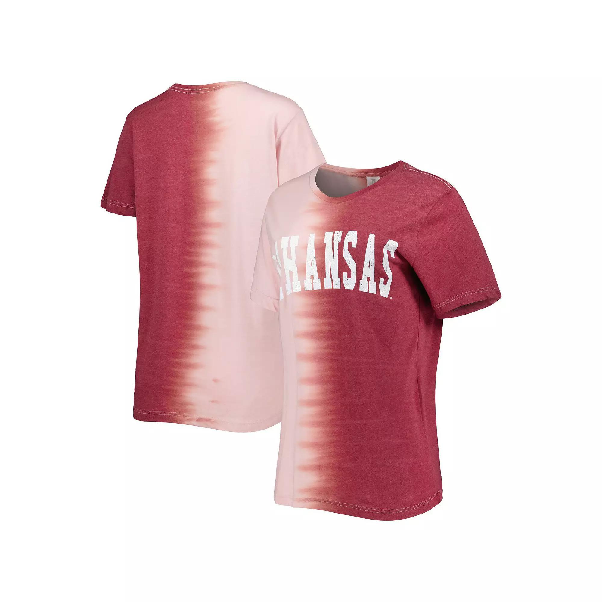 Womens Gameday Couture Cardinal Arkansas Razorbacks Find Your Groove Split-Dye T-Shirt Product Image
