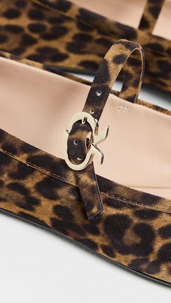 Gianvito Rossi Carla Camoscio Leopard Print Flats | Shopbop Product Image