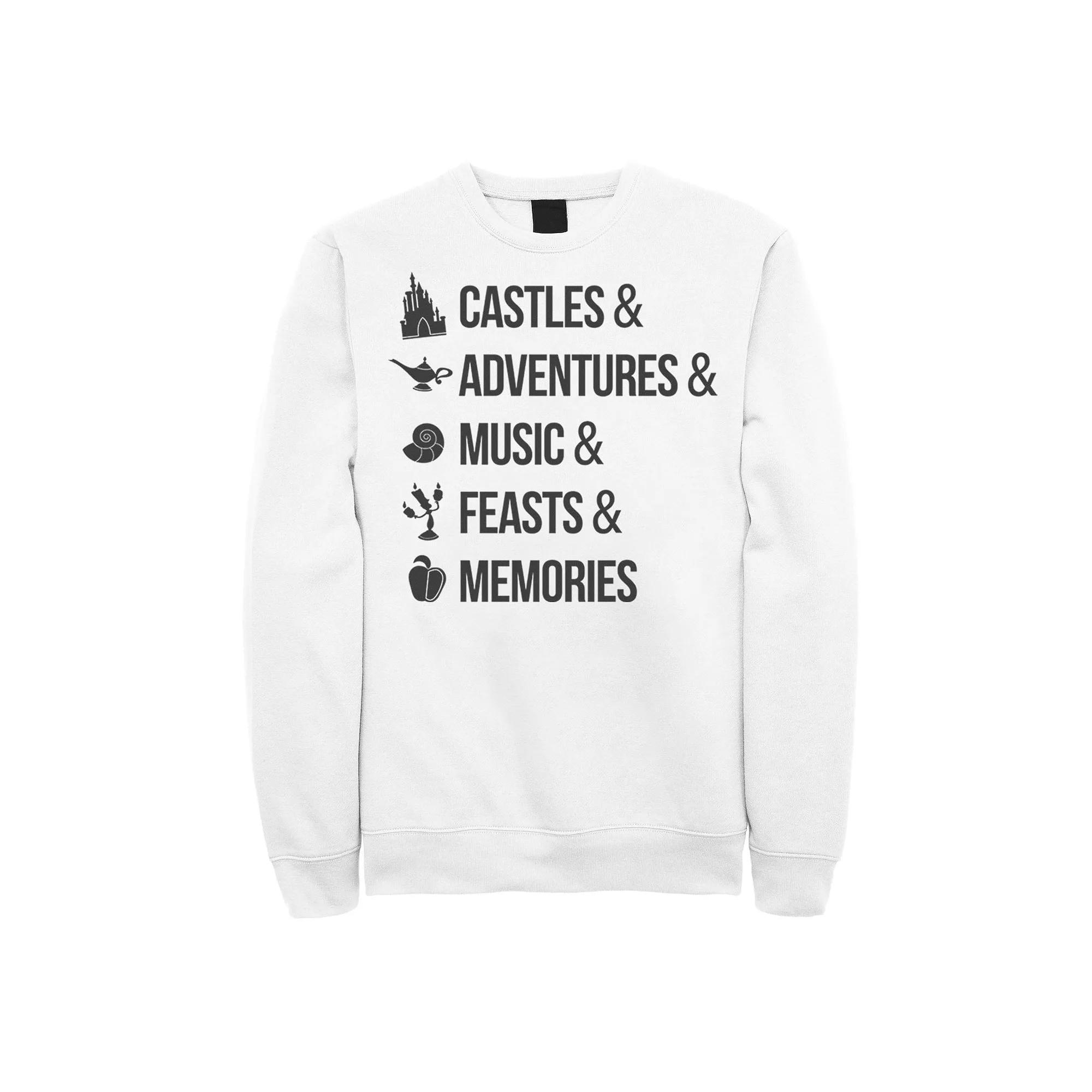 Disney Men's Castles & Memories Sweatshirt, Size: XL, Black Product Image