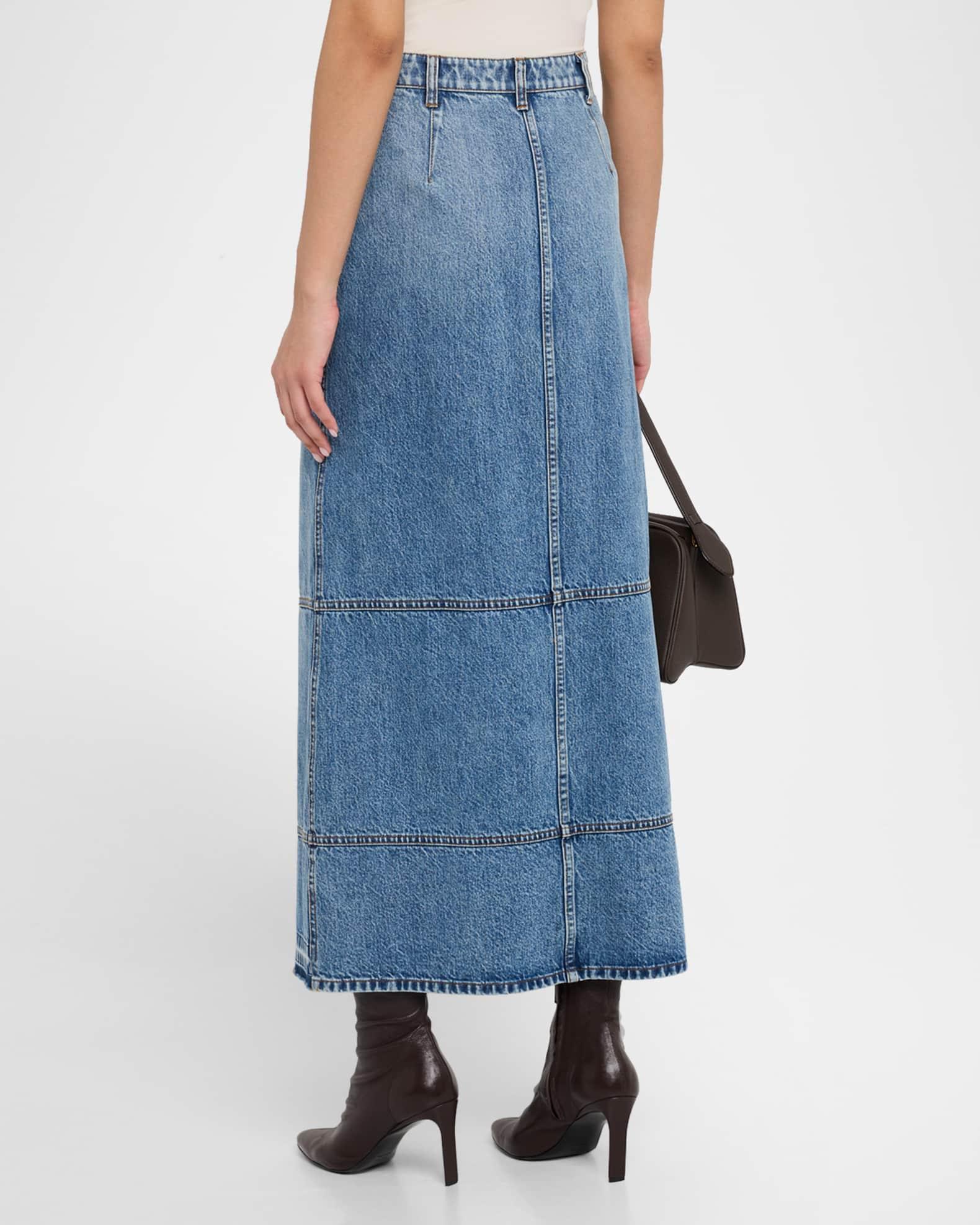 Treatment Denim Midi Skirt  Product Image