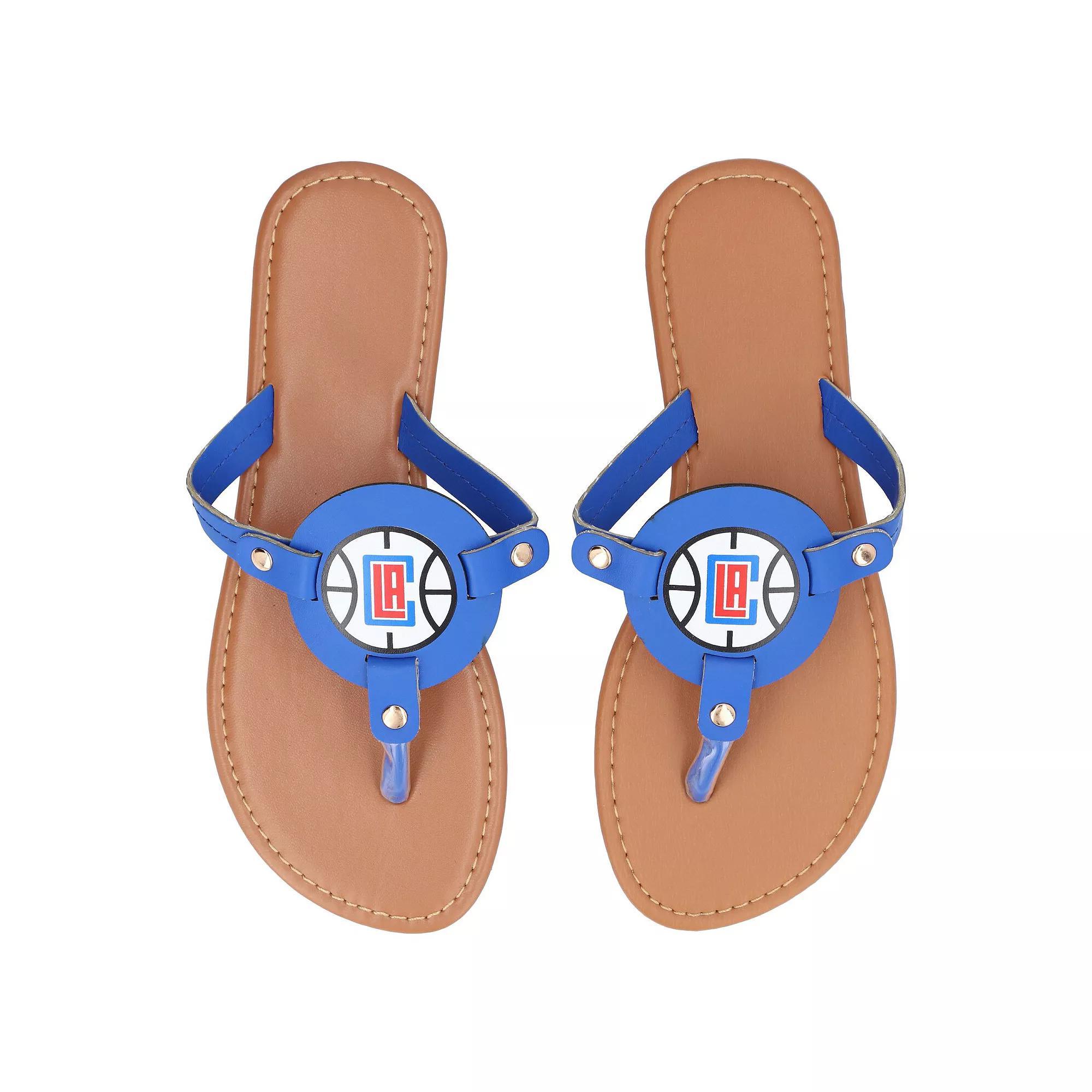 Womens LA Clippers Die-Cut Logo Flip Flops Product Image