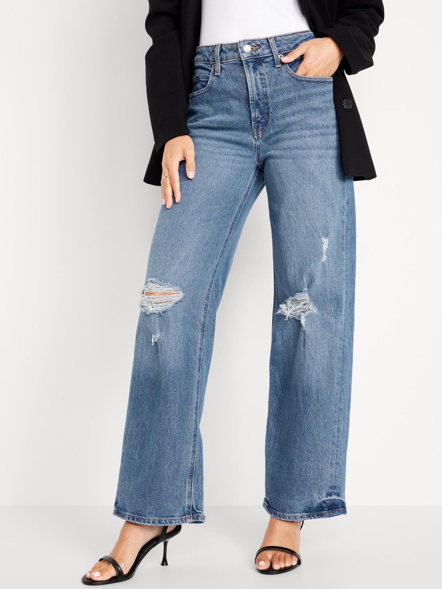 Extra High-Waisted Sky-Hi Wide-Leg Jeans Product Image