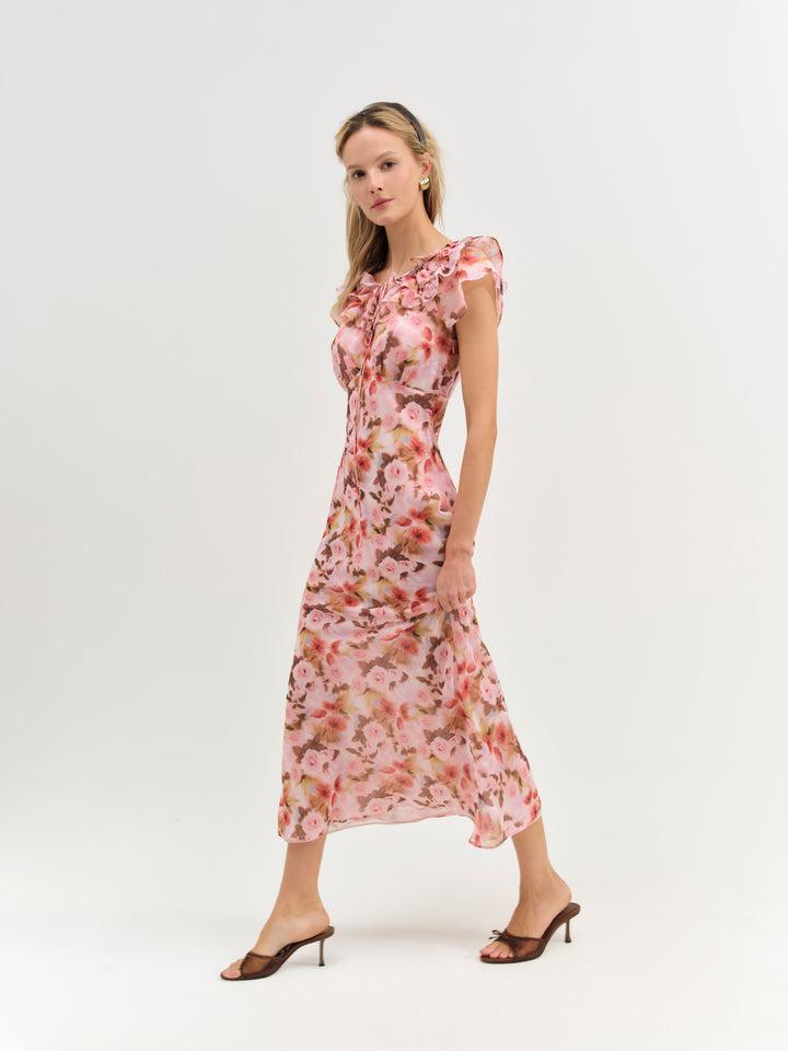 Fallen Floral Maxi Dress — Multi Product Image