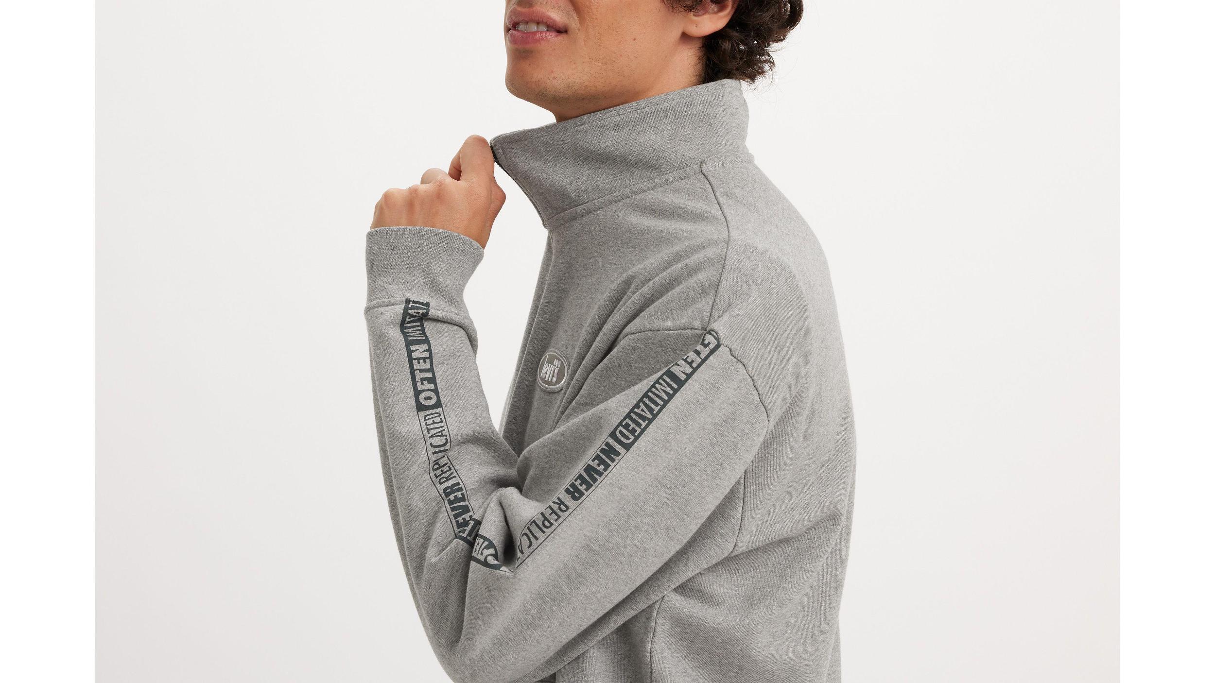 Relaxed Fit Graphic 1/4 Zip Sweatshirt Product Image