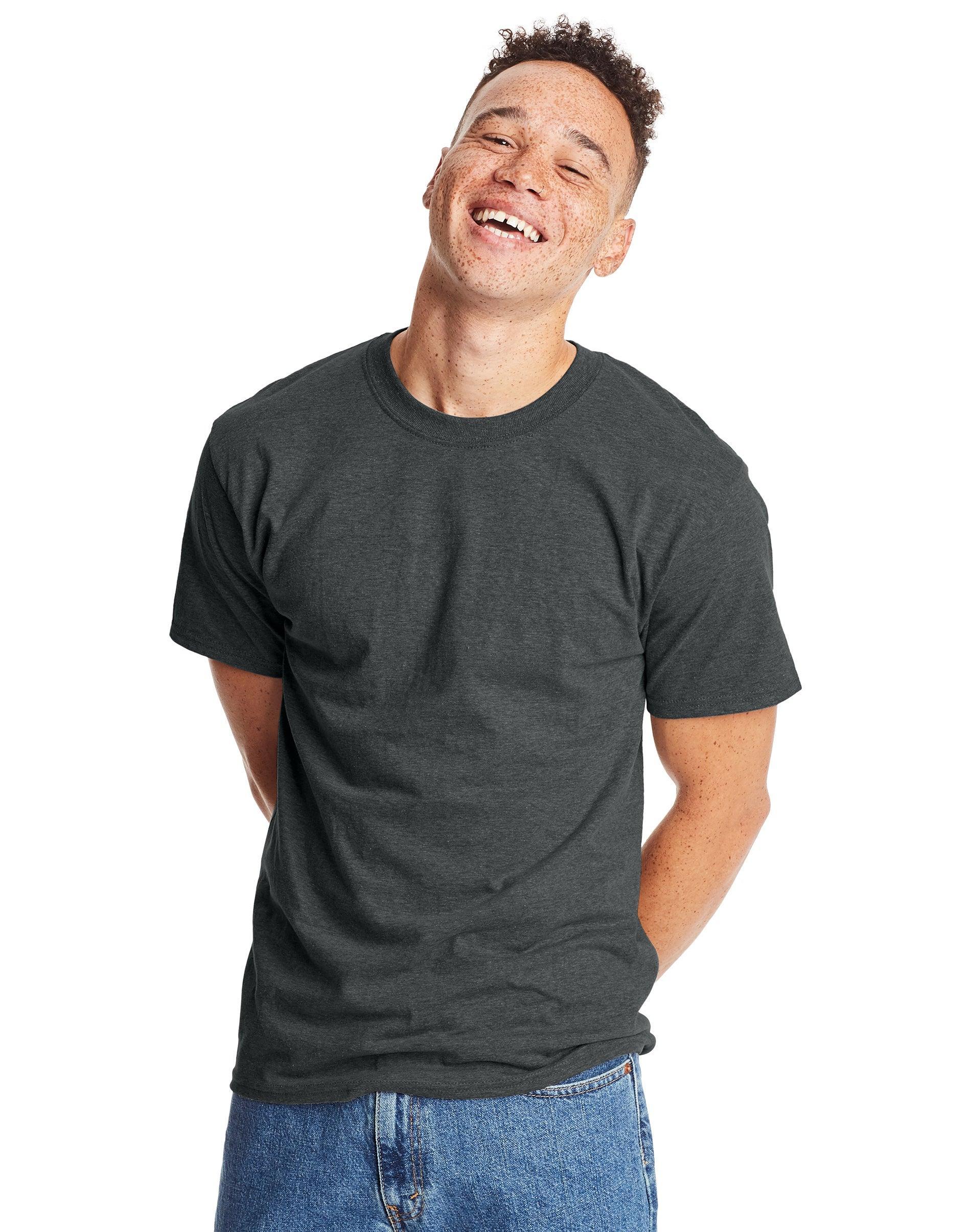 Mens Hanes Beefy Heavyweight Tee Grey Heather Product Image