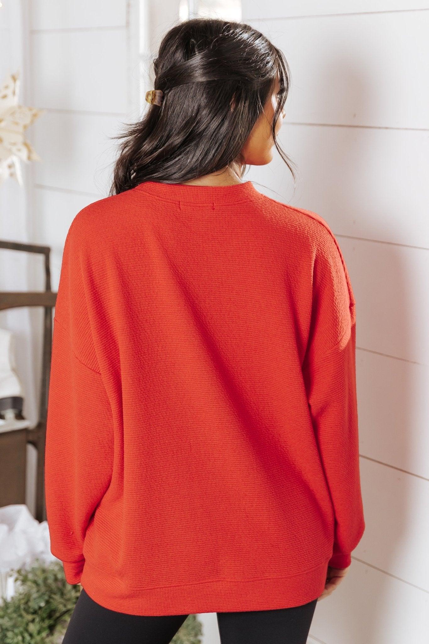 Jolly Red Graphic Sweatshirt - FINAL SALE Product Image