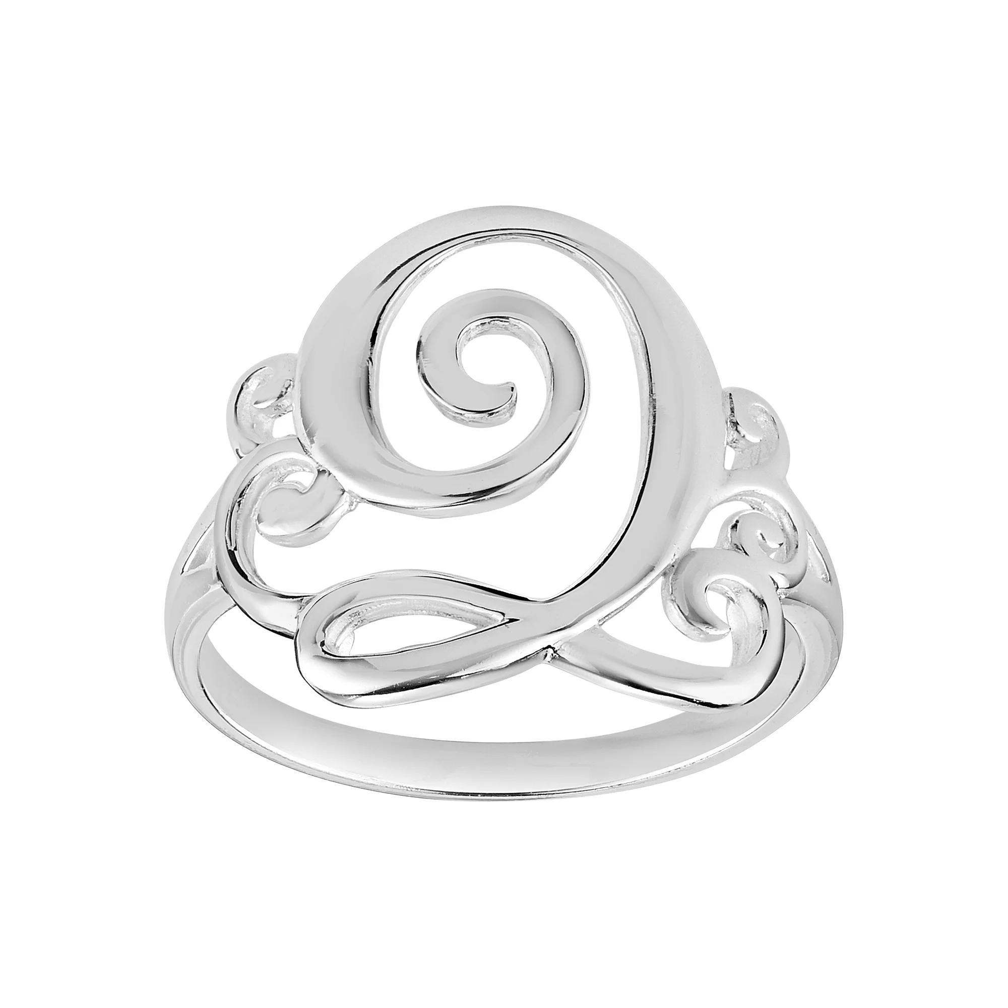 PRIMROSE Sterling Silver Monogram Initial Ring, Women's, Size: 7 Product Image