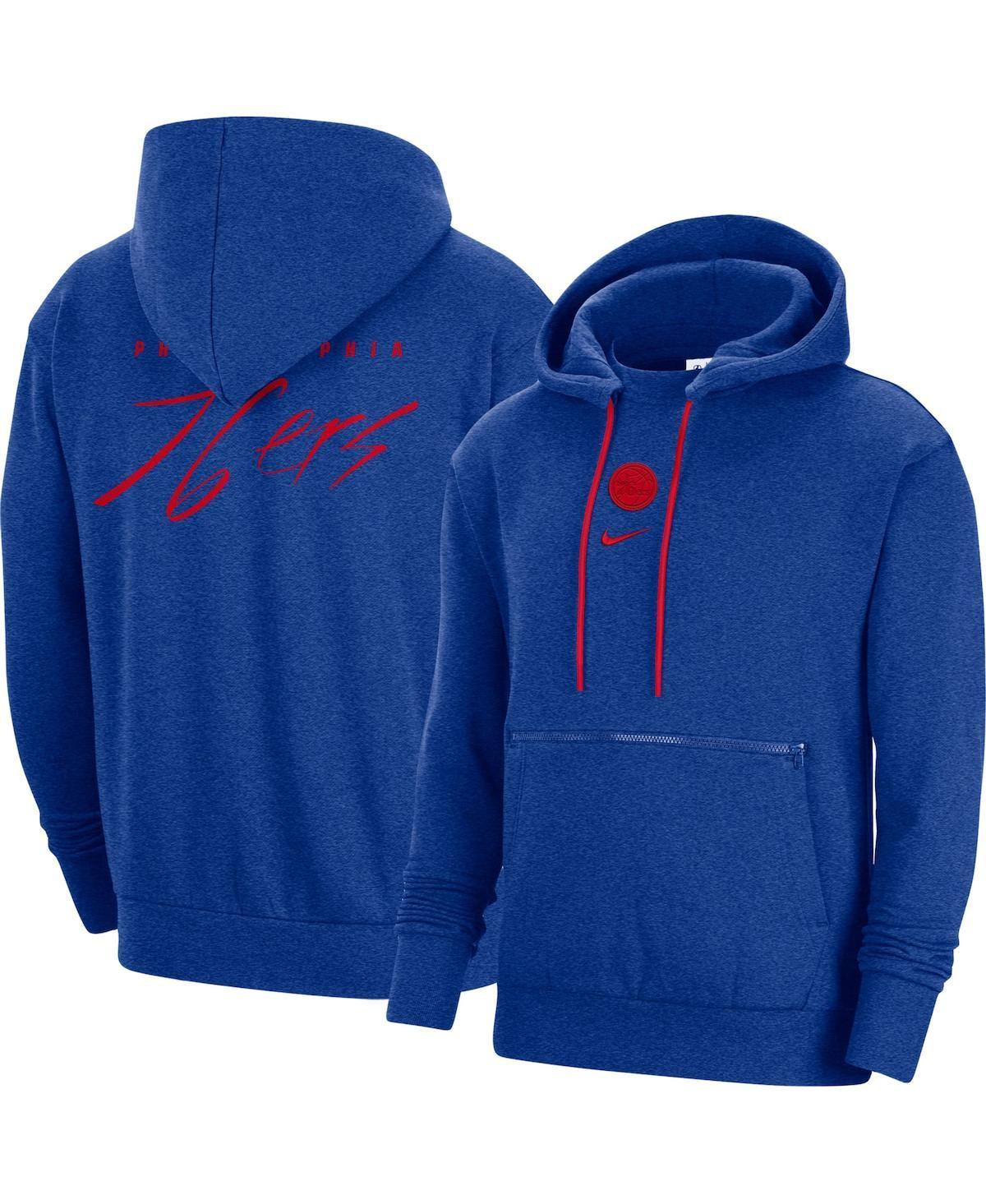 Mens Nike Heather Navy Dallas Mavericks Courtside Versus Flight Pullover Hoodie Product Image